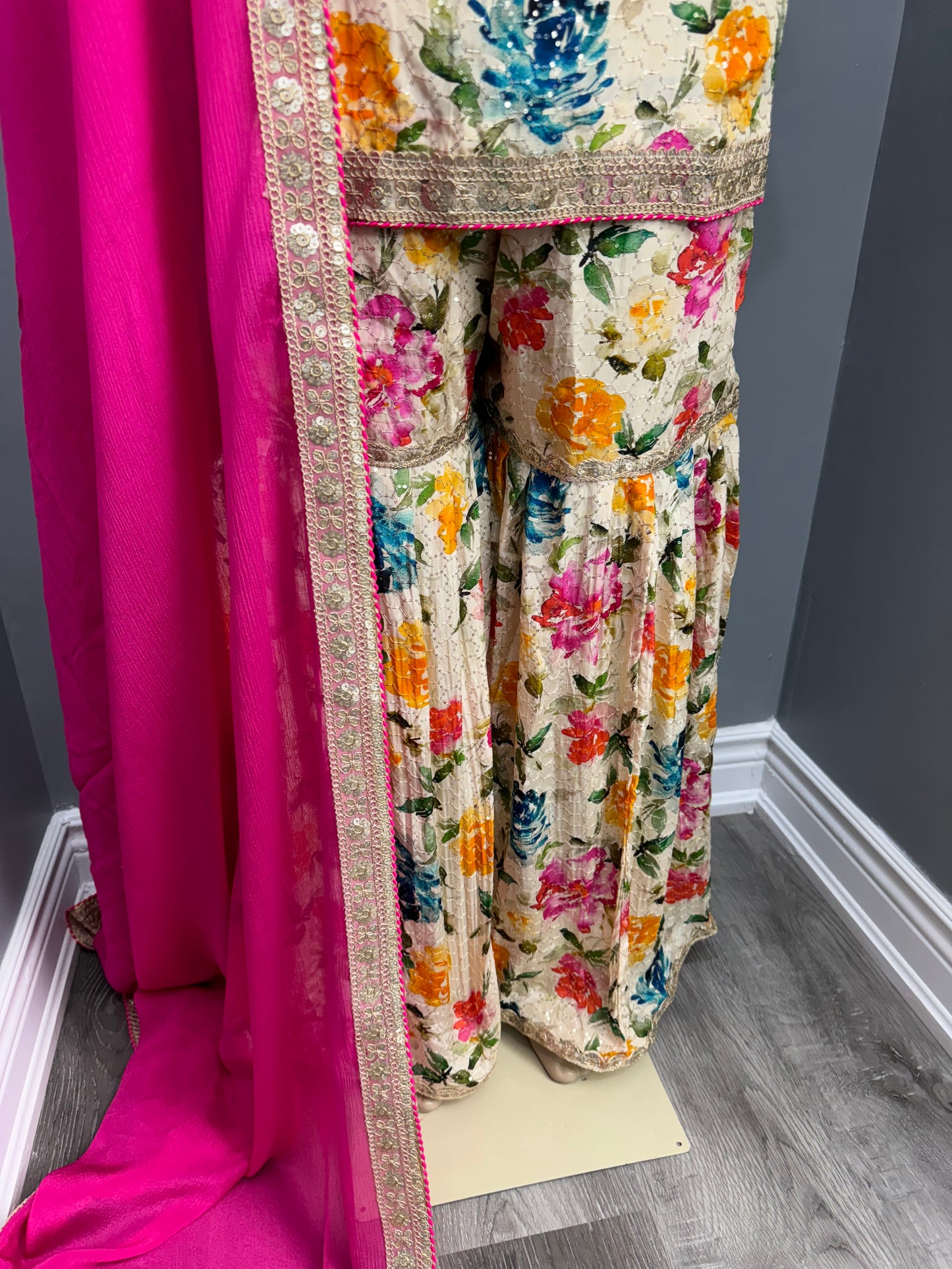 White Jasmine Gulzar Gharara Suit