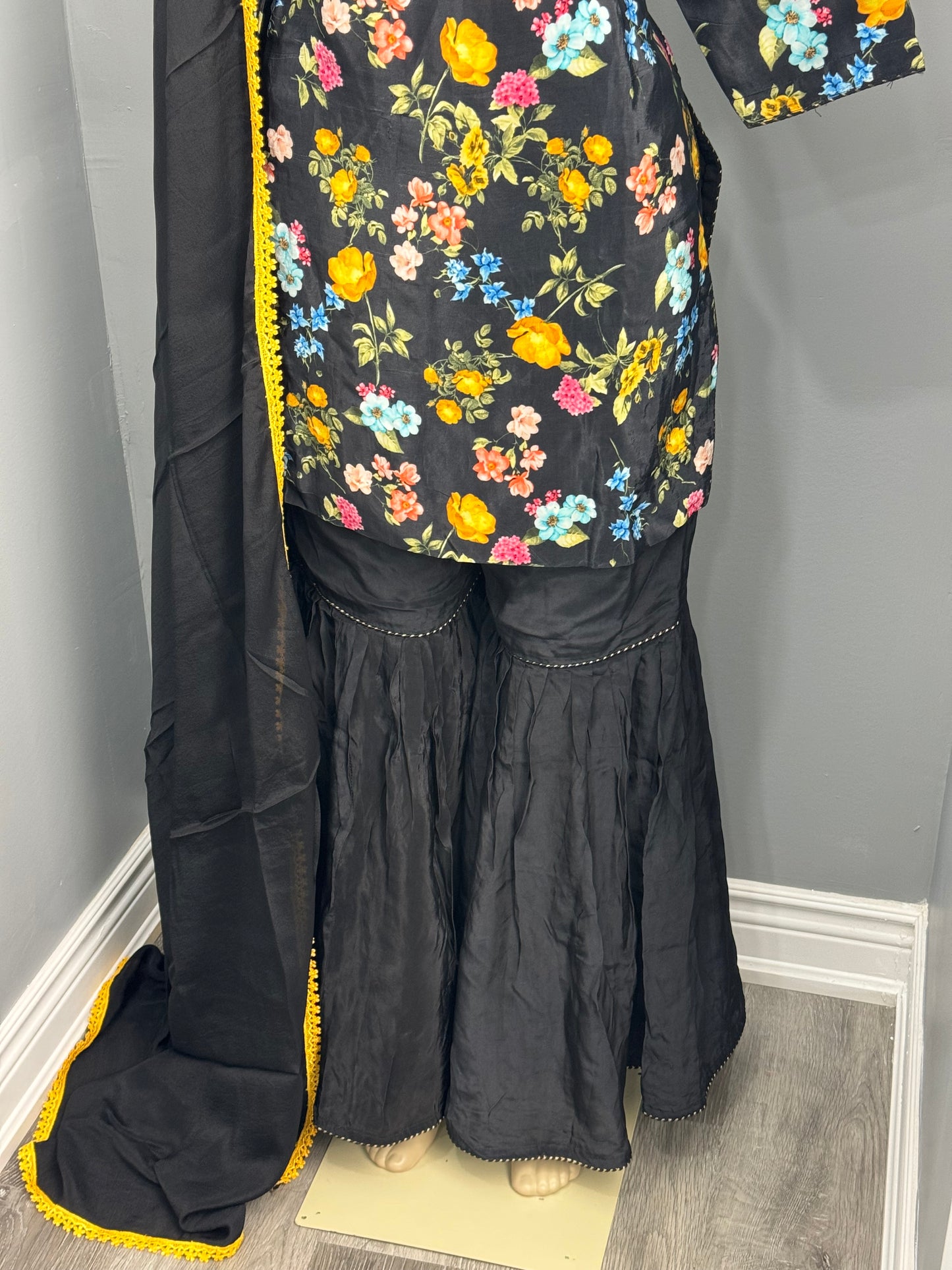 Crepe Printed Gharara Suit