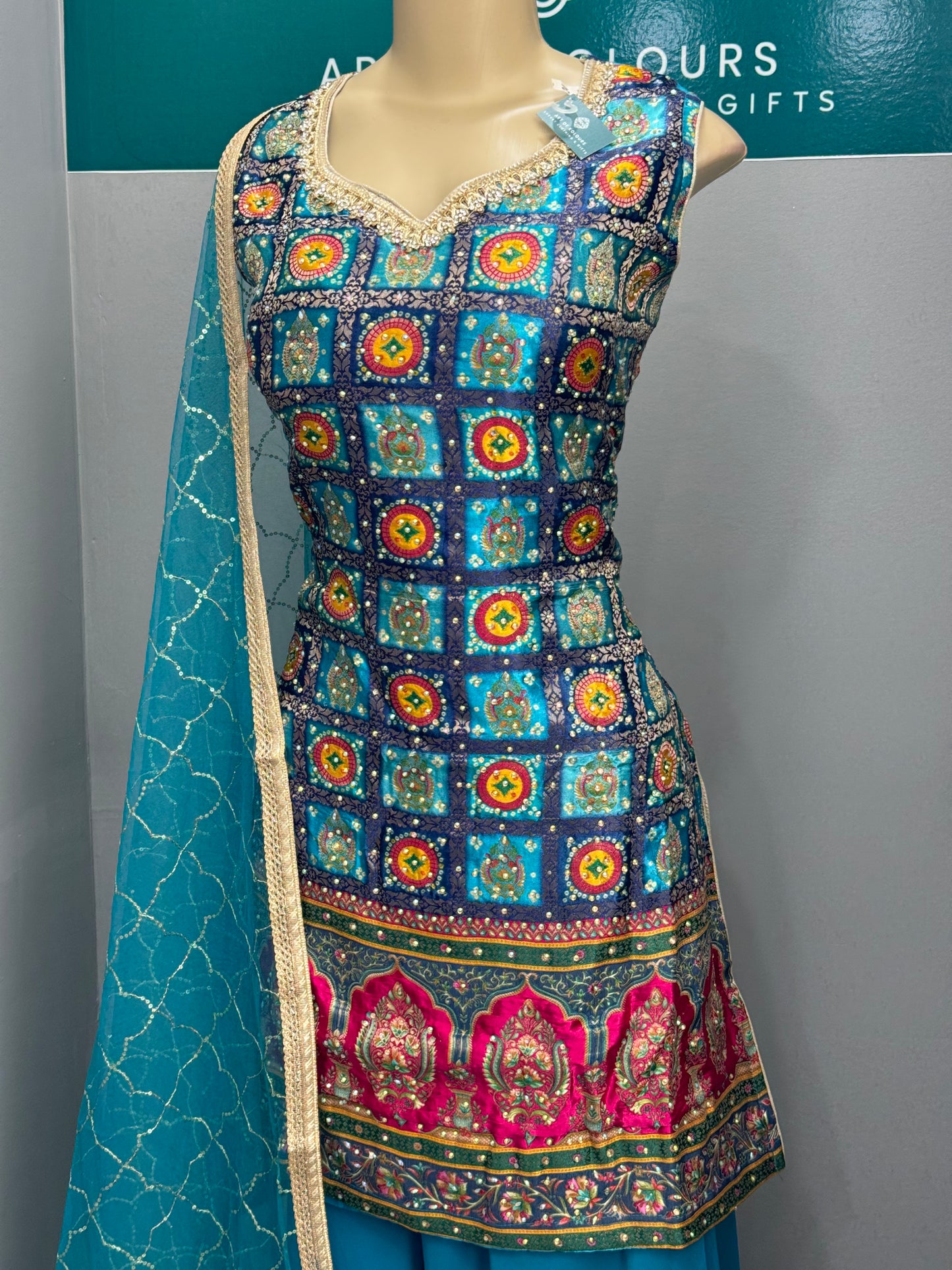 Readymade Sharara Suit- AK5456-26