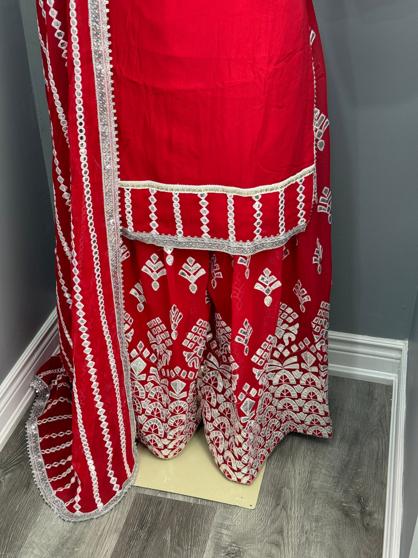 Foil Work Sharara Suit