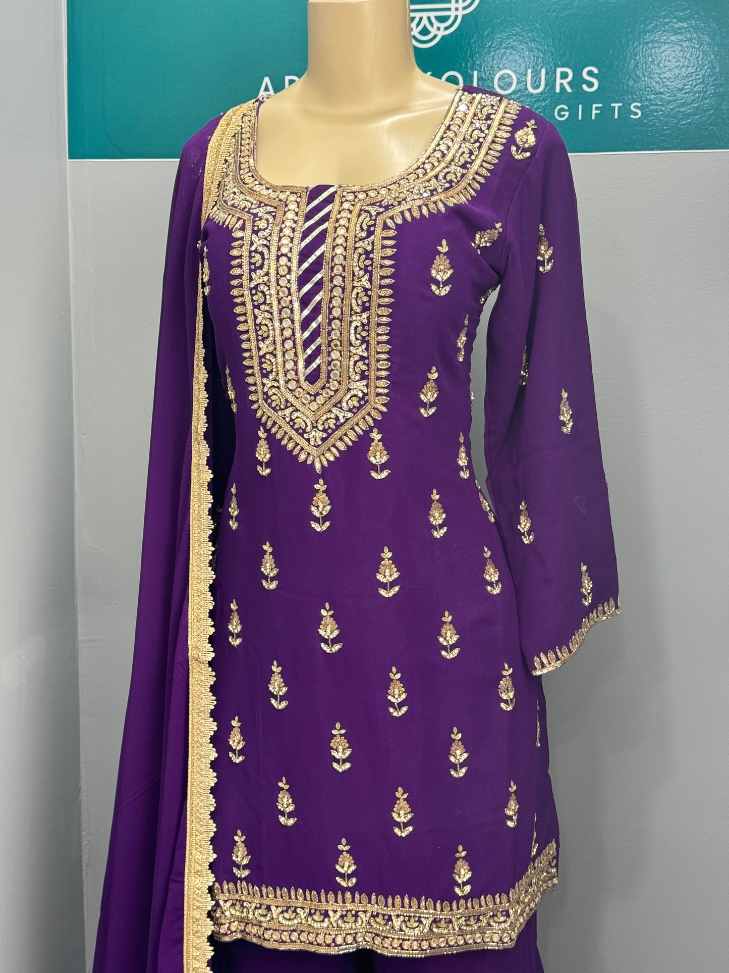 Readymade Gharara Suit- AK7073-15