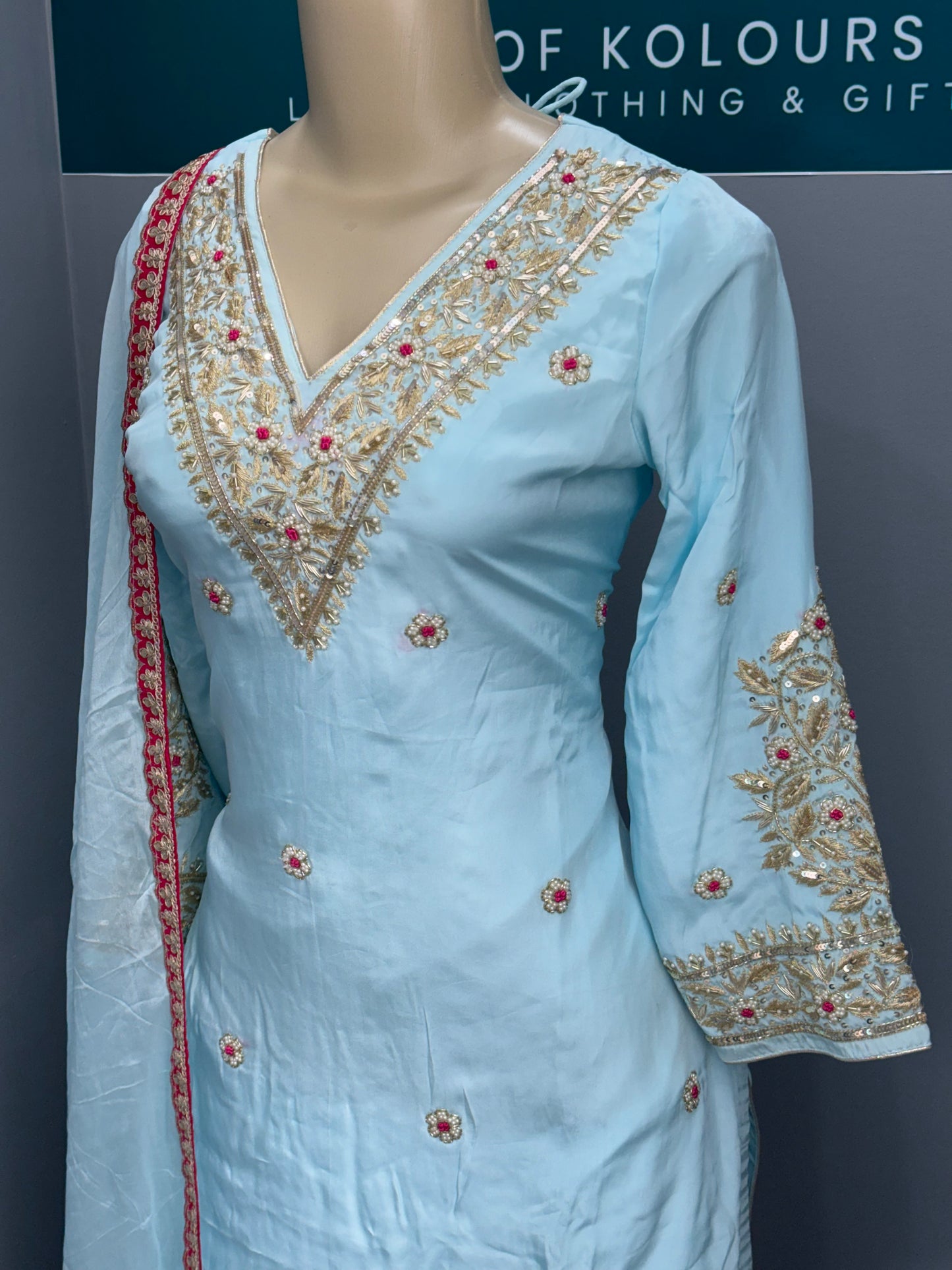 Pure Crepe Handwork Salwar Suit