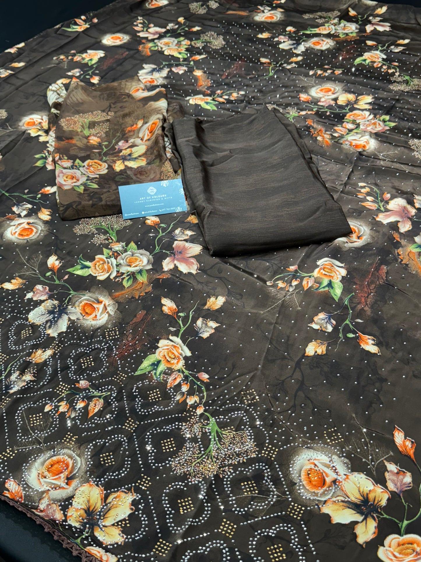 Chill Mill Tara Brown Unstitched Suit