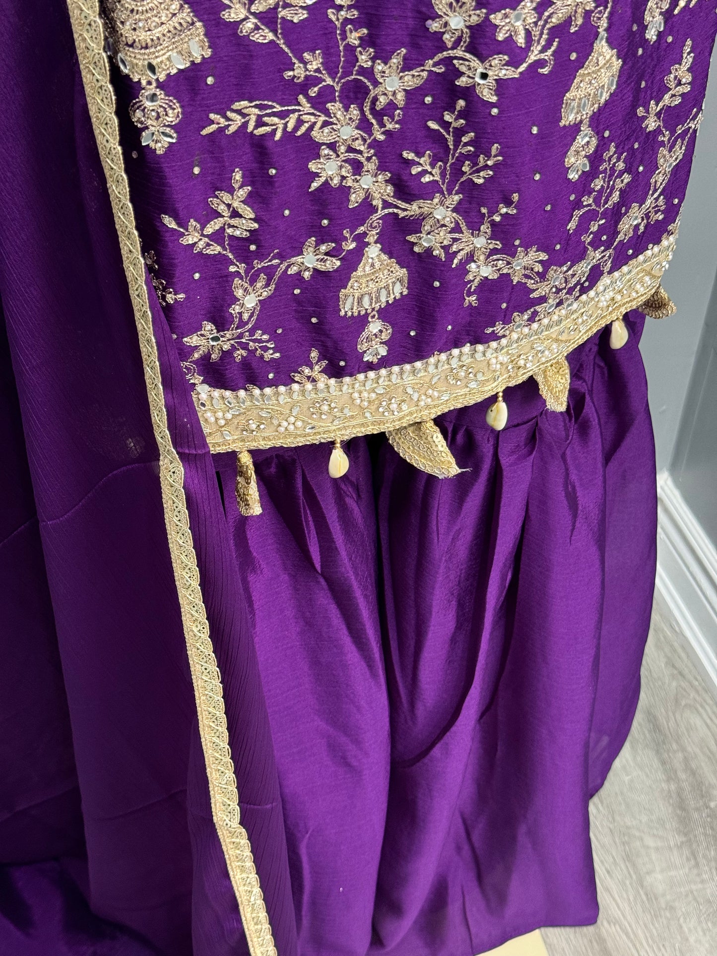 Purple Andaz Readymade Gharara Suit