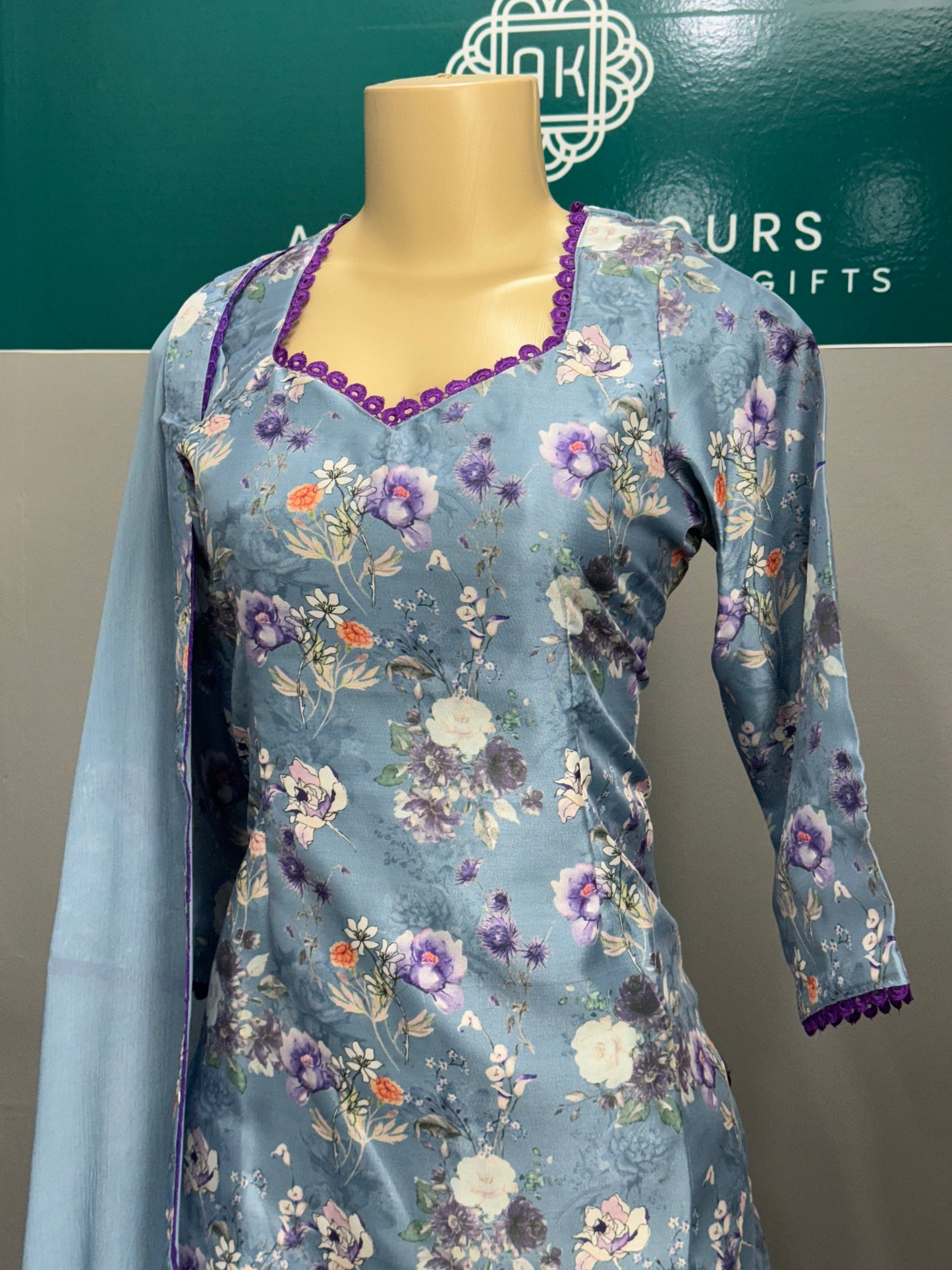 Upada Silk Printed Salwar Suit- AK34-1026