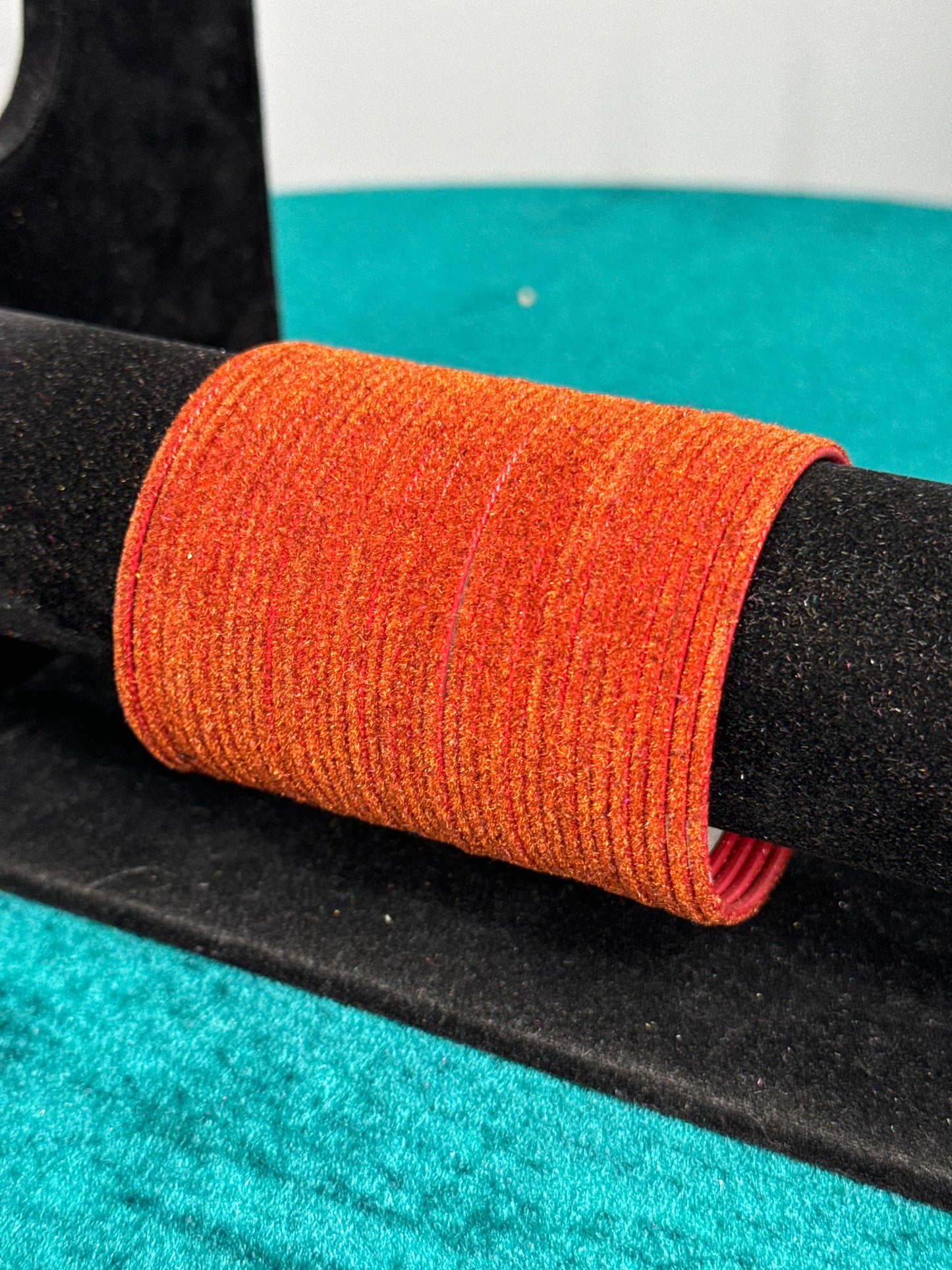 Rust Plain Velvet Bangles