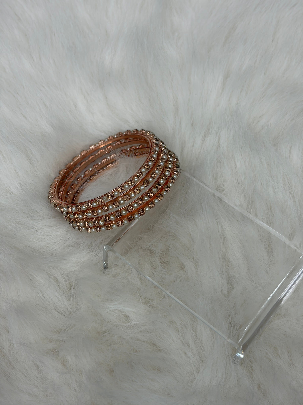 Kids Gajrey Bangles- Rose Gold