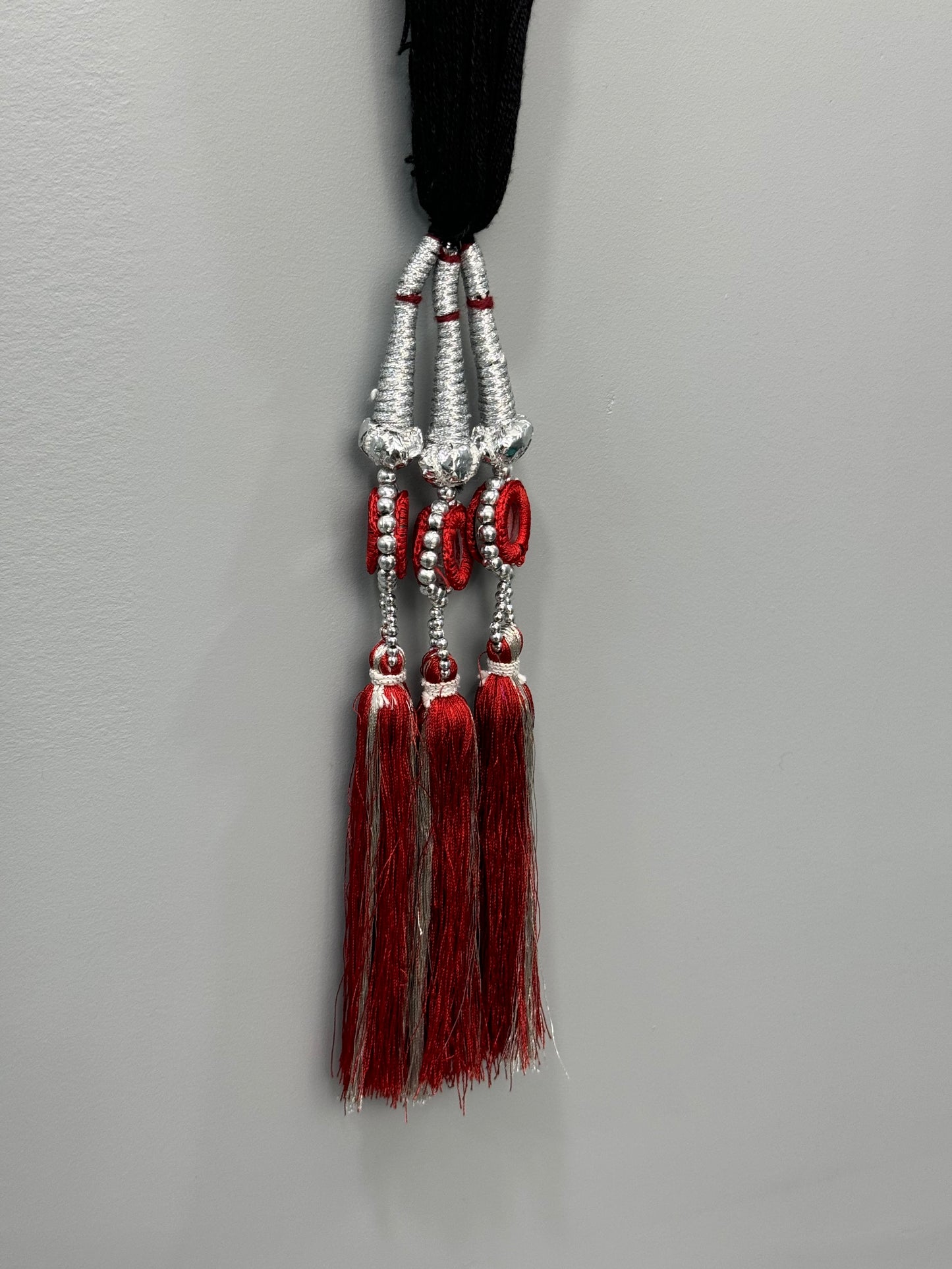 Small Silver and Red Mirror Prandi