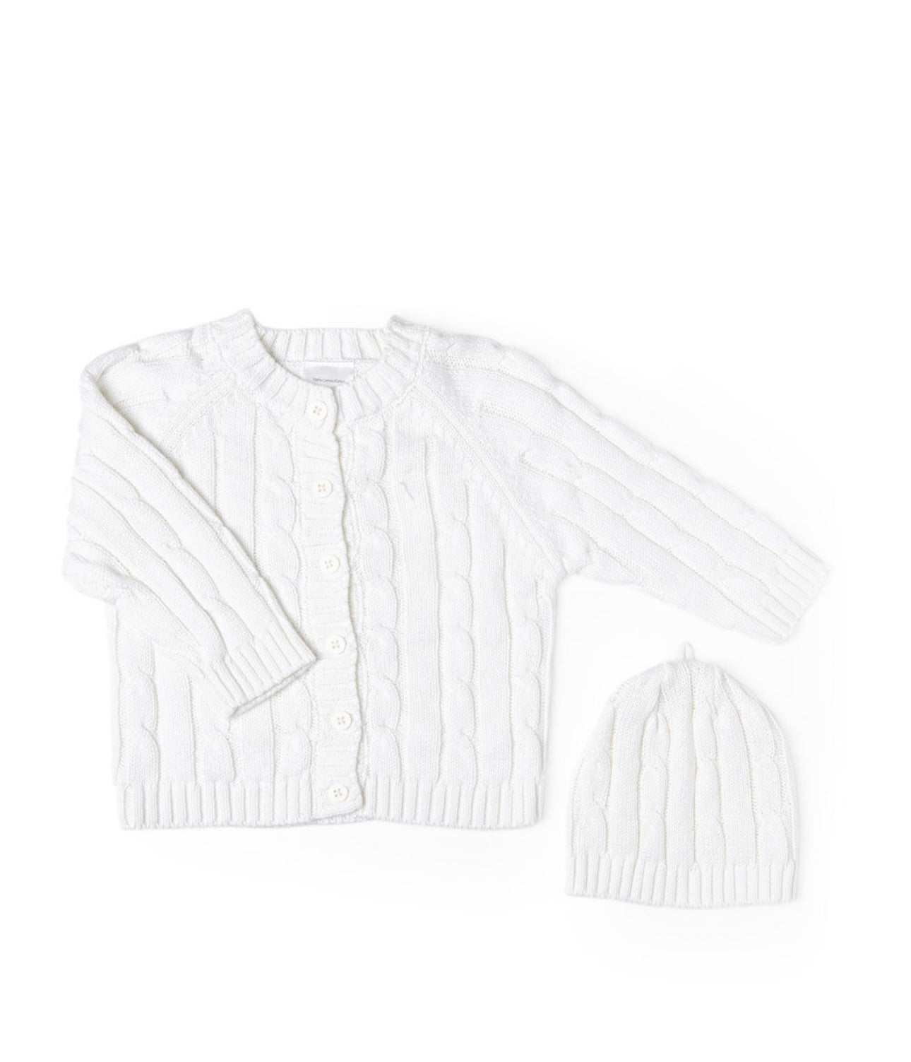 White 2 Piece Knitted Gift Set