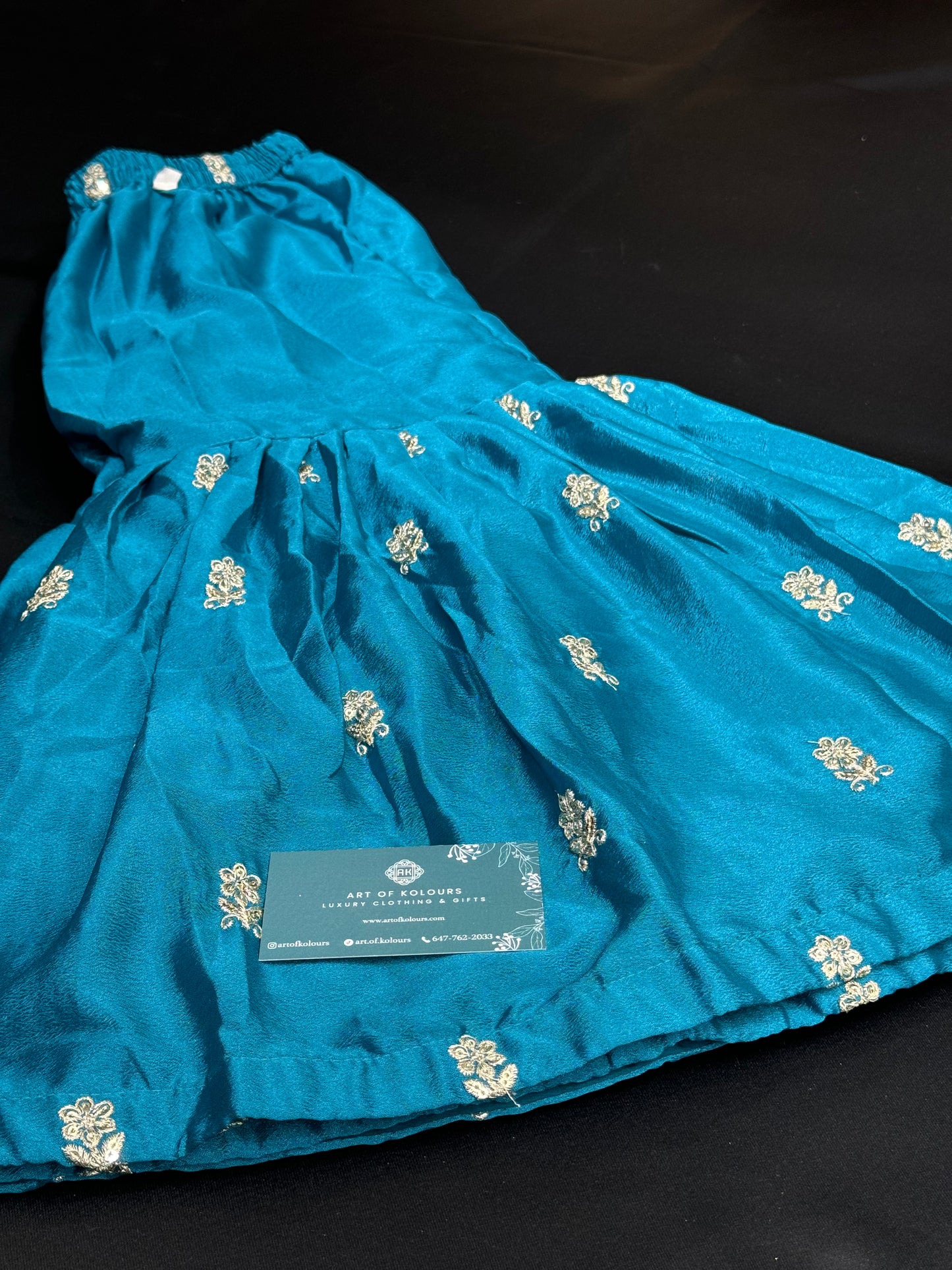 Anaya Kids Gharara Suit- Blue