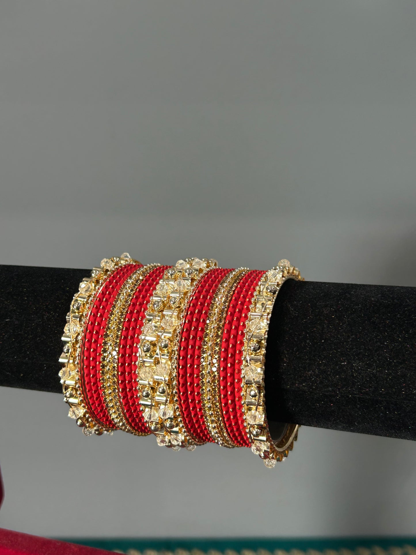 Red Golden Grace Bangles