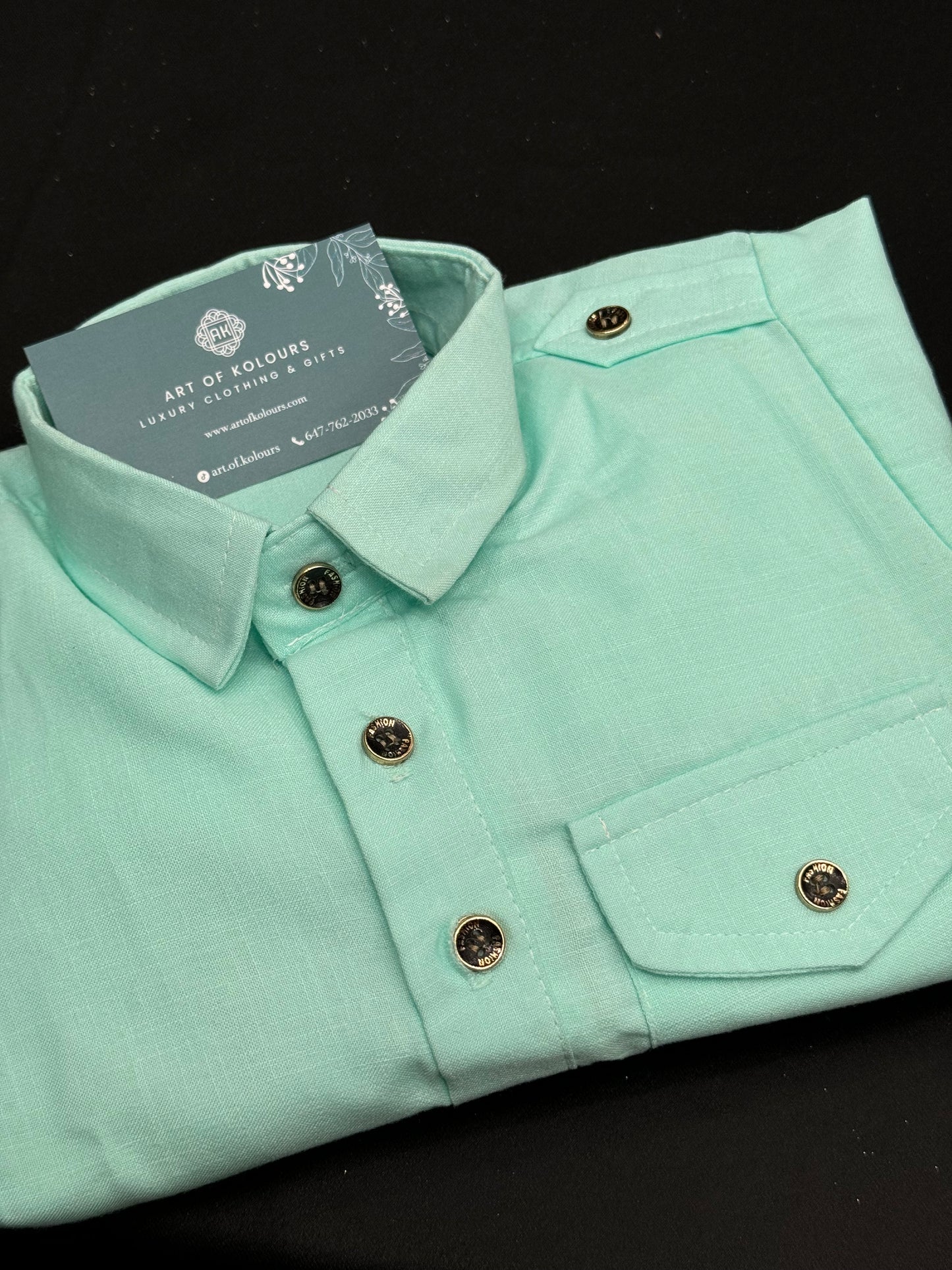 Diljit Boys Kurta Pajama- Teal