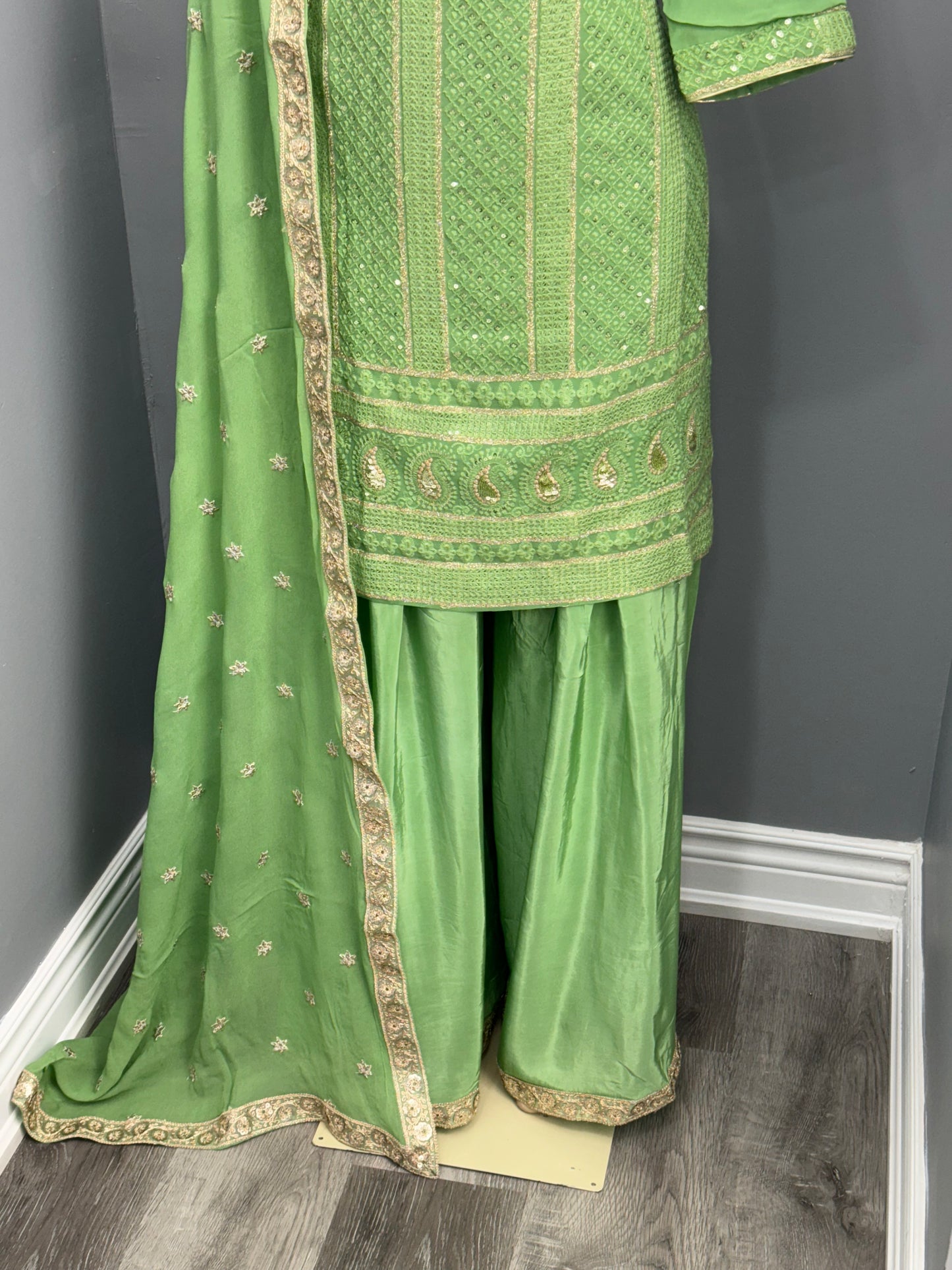 Lucknavi Work Sharara Suit