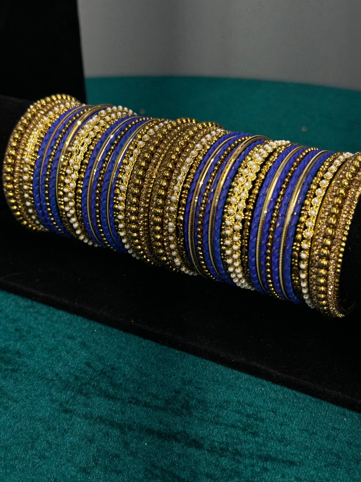 Blue Designer Work Bangles