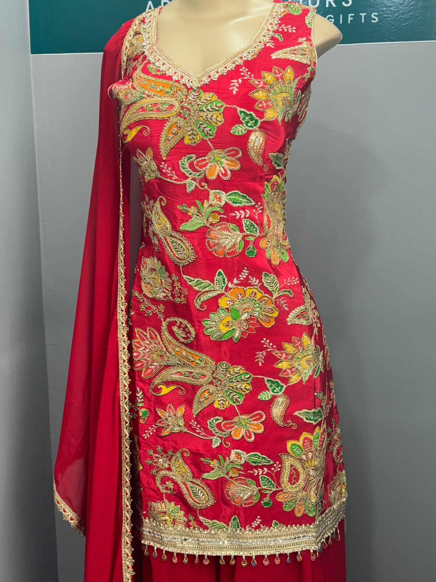 Readymade Sharara Suit- AK6465-15