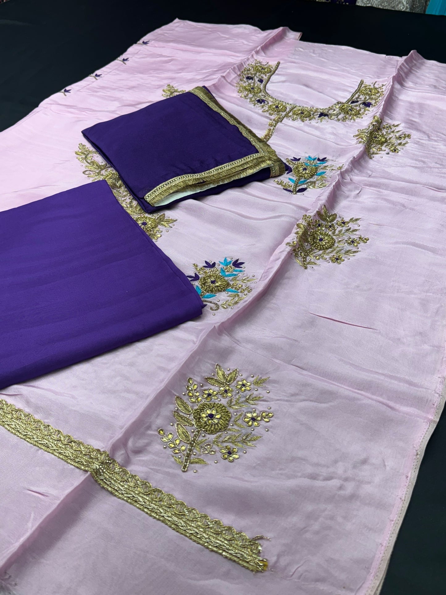 Gulabanar Handwork Unstitched Suit