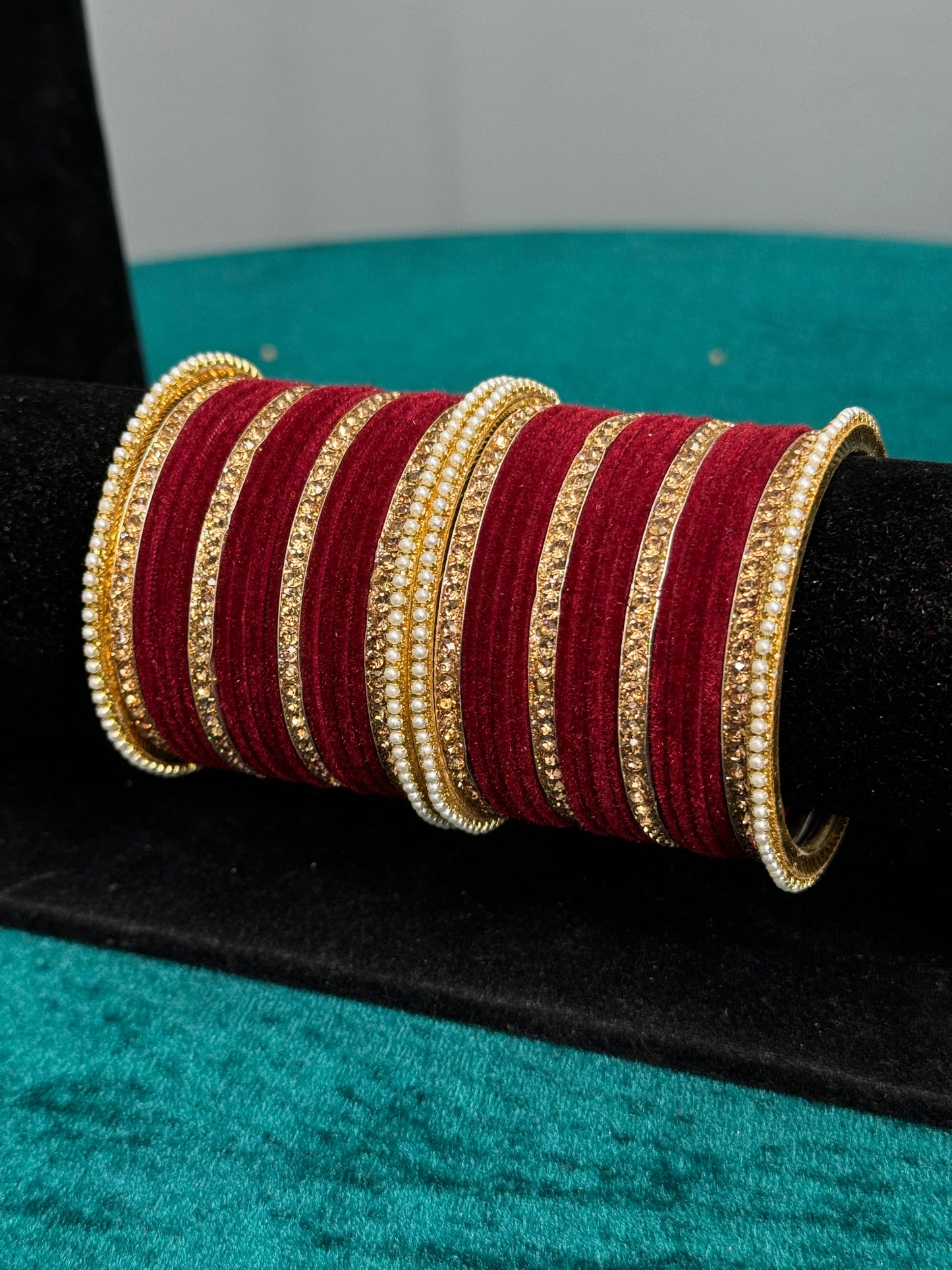 Designer Velvet Work Bangles