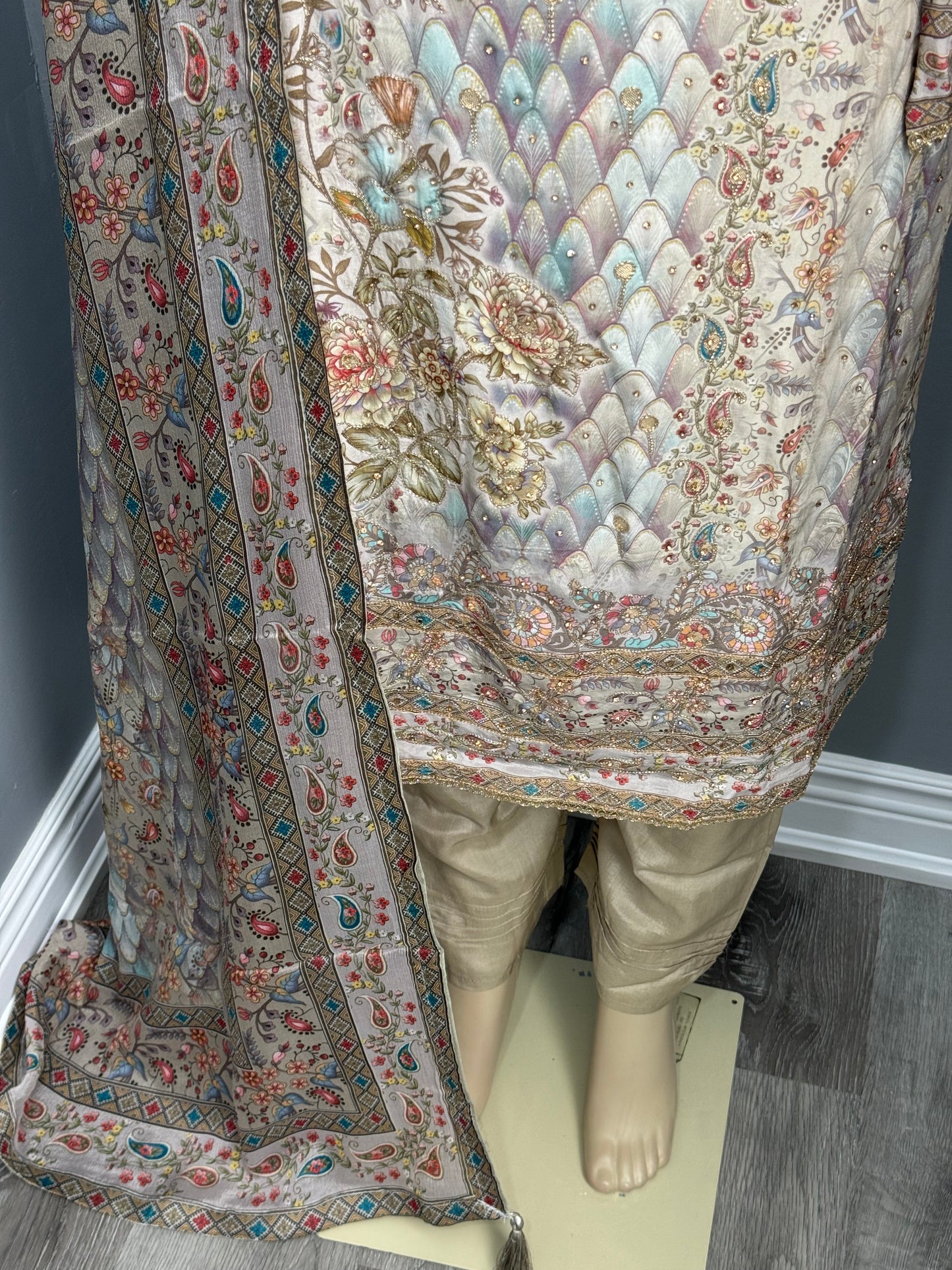 Readymade Crepe Pant Suit- AK2428-43