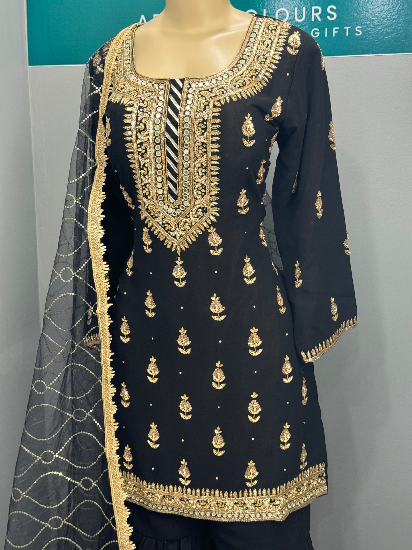 Readymade Gharara Suit- AK7073-15