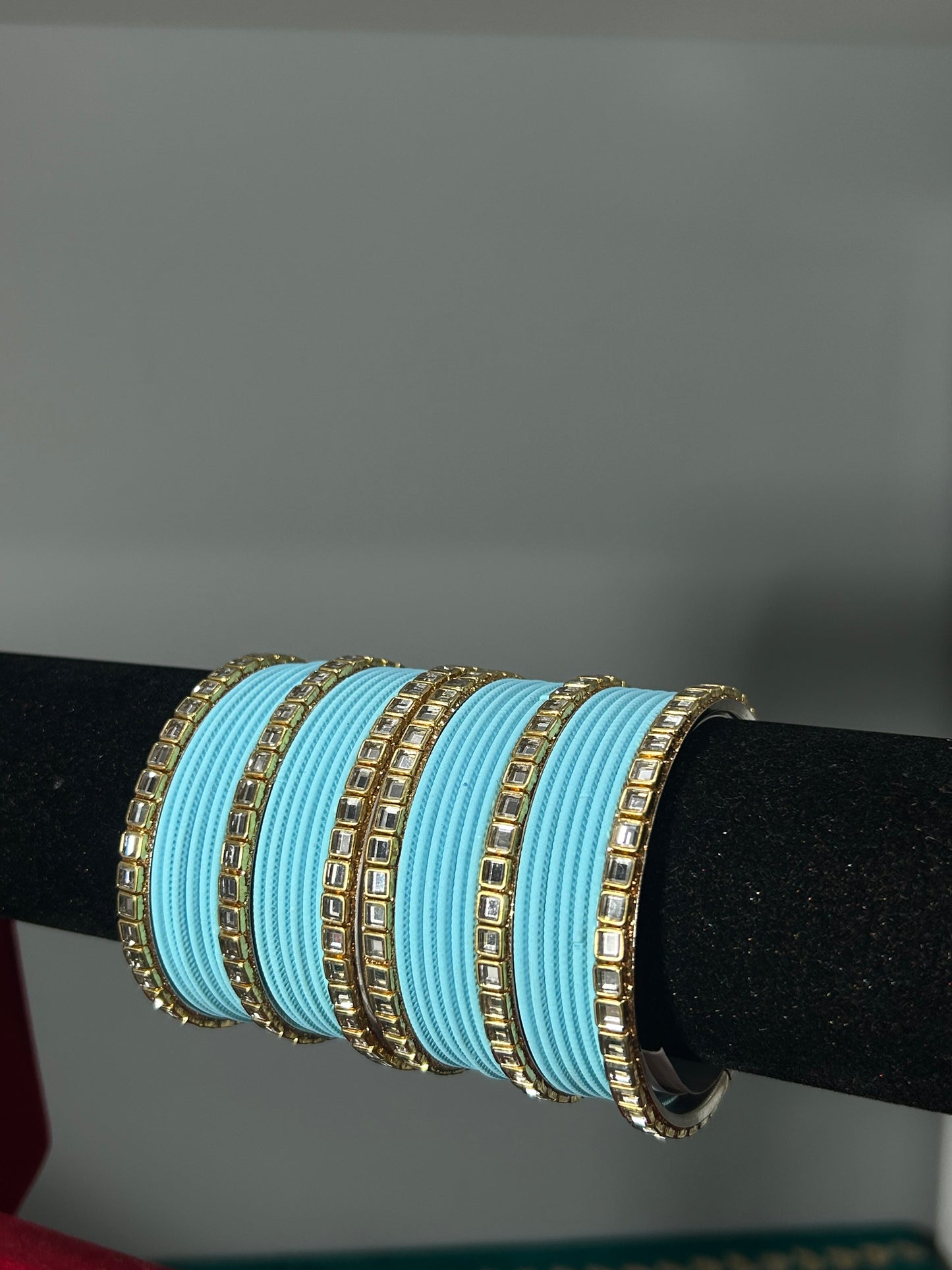 Baby Blue Mirror Bangles