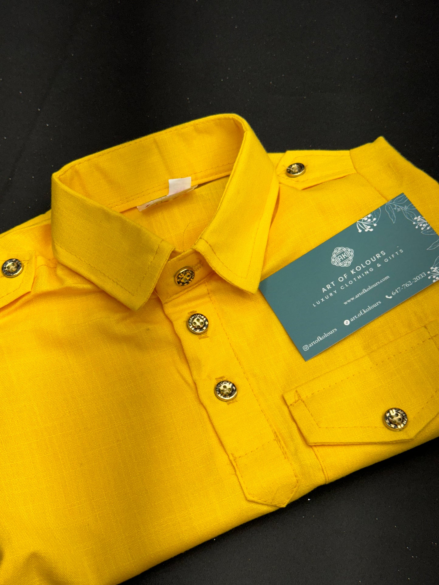 Diljit Boys Kurta Pajama- Yellow