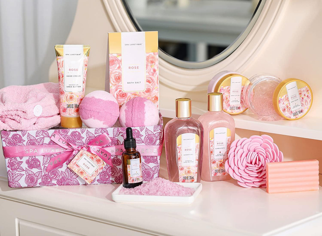 Spa Luxeitque Rose Gift Set