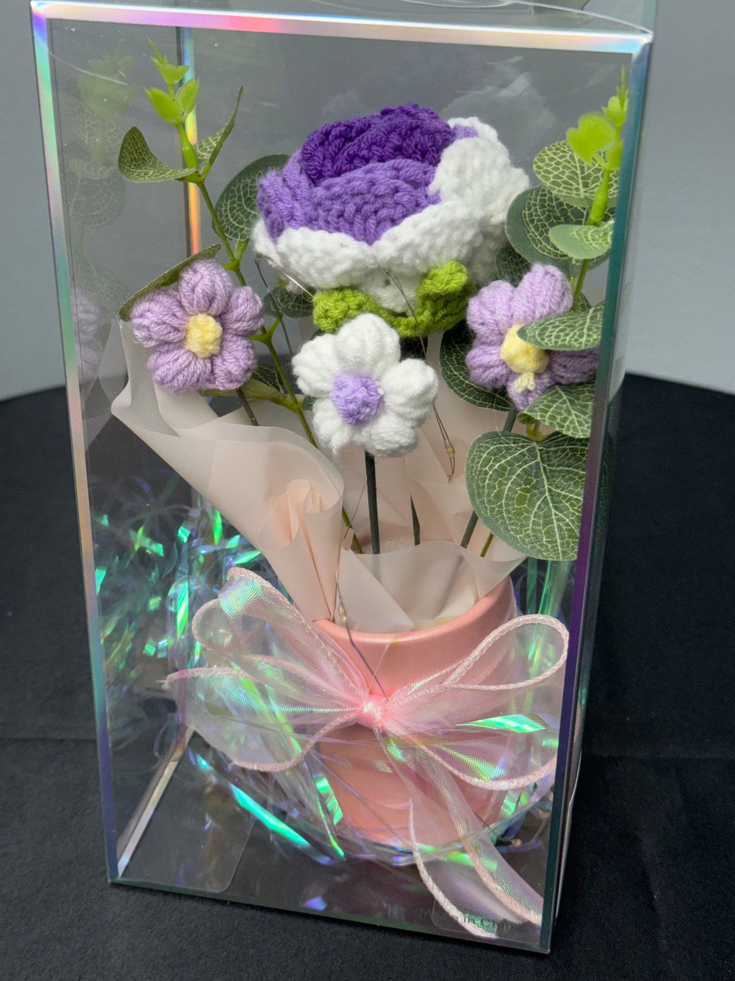 Crochet Flower Bouquets Purple