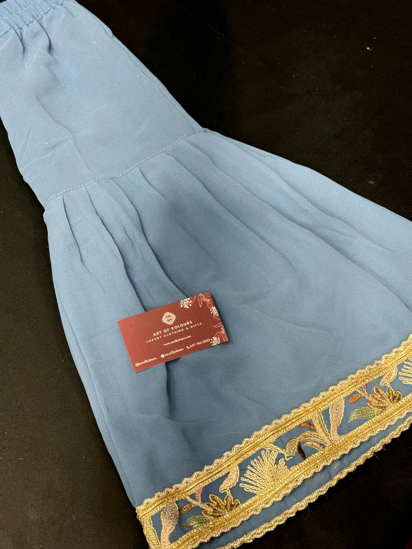 Tanreet Kids Gharara Suit- Powder Blue