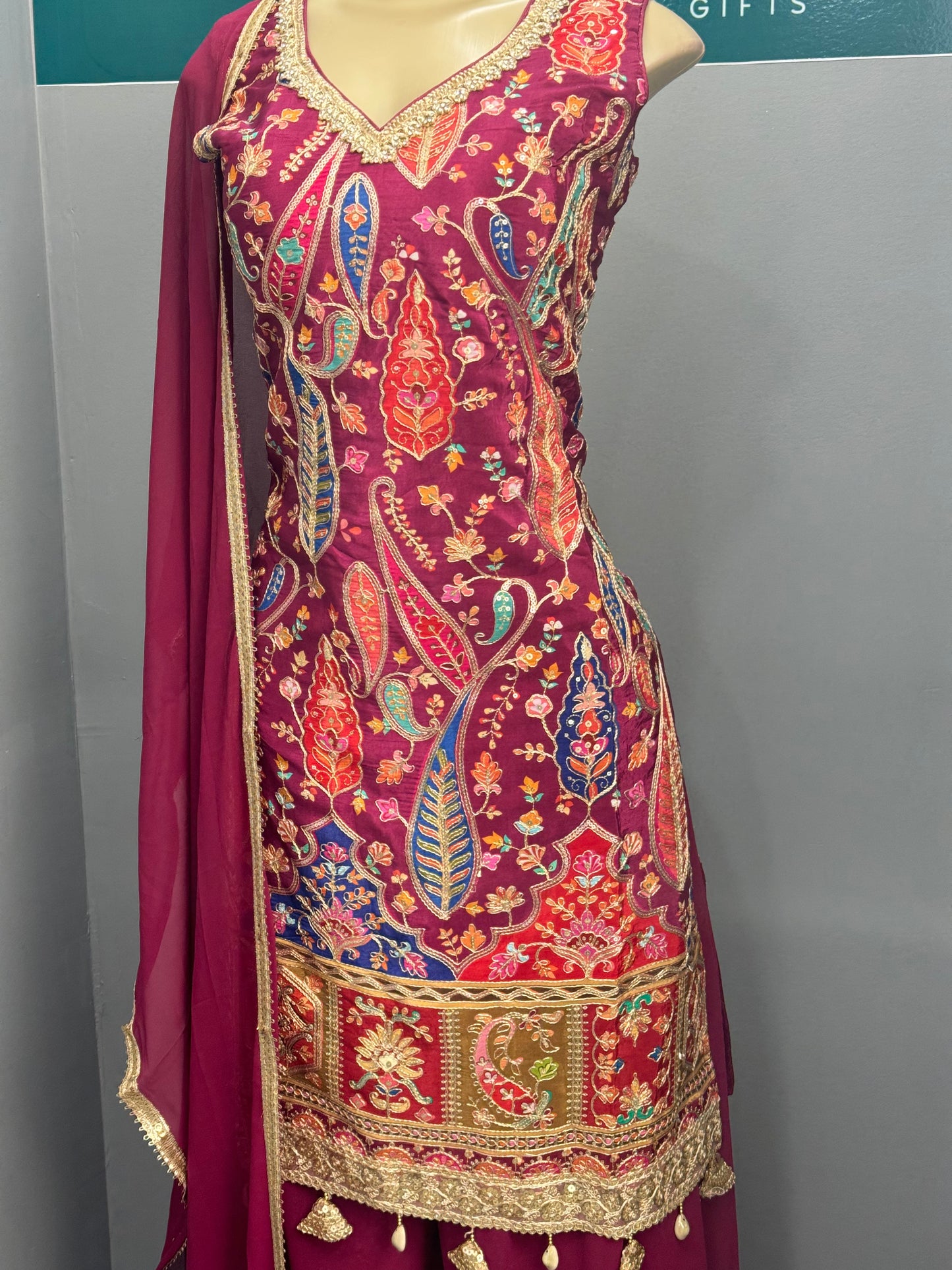 Readymade Sharara Suit- AK6465-18