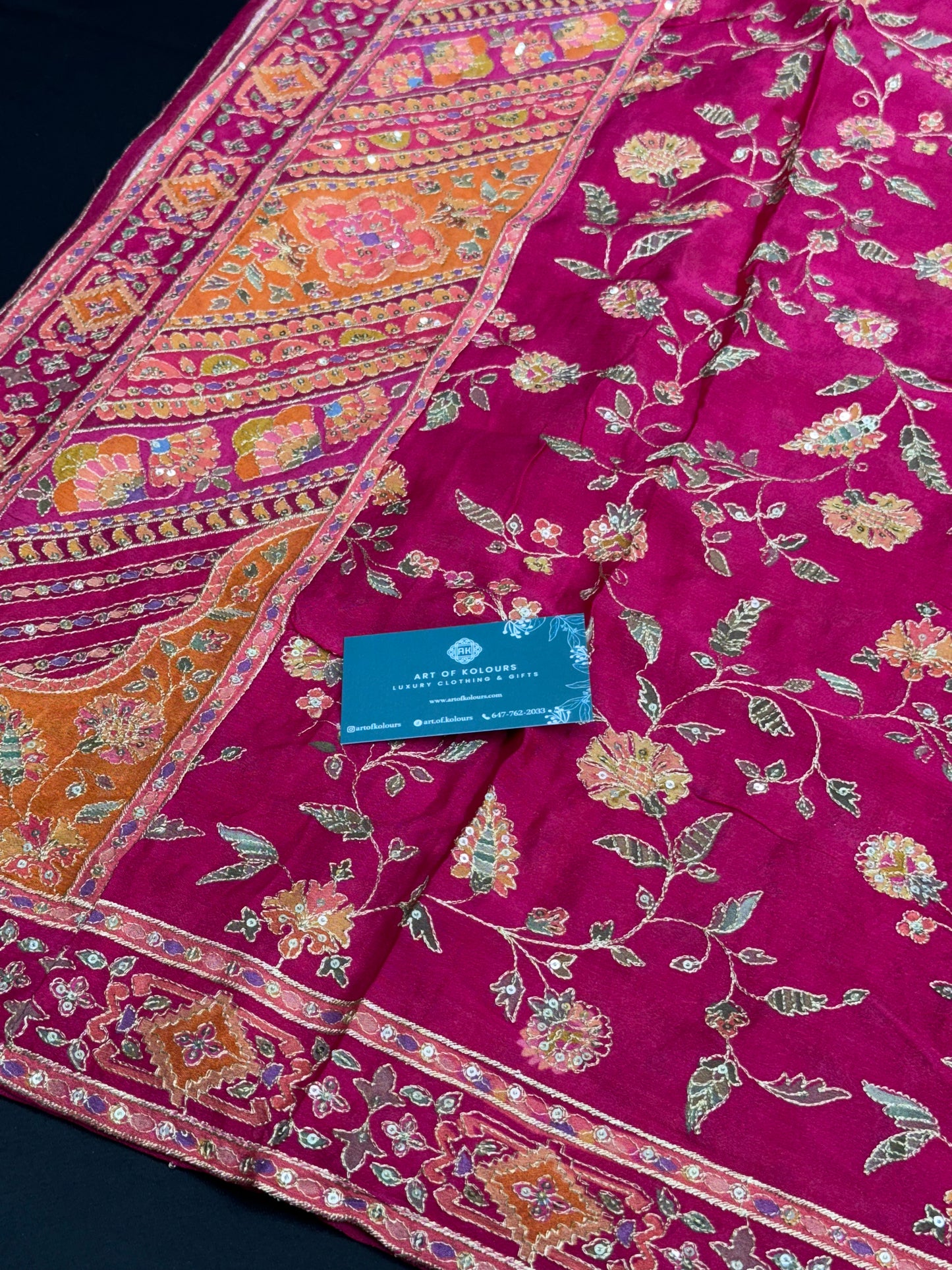 Simrit Position Work Dupatta Pink