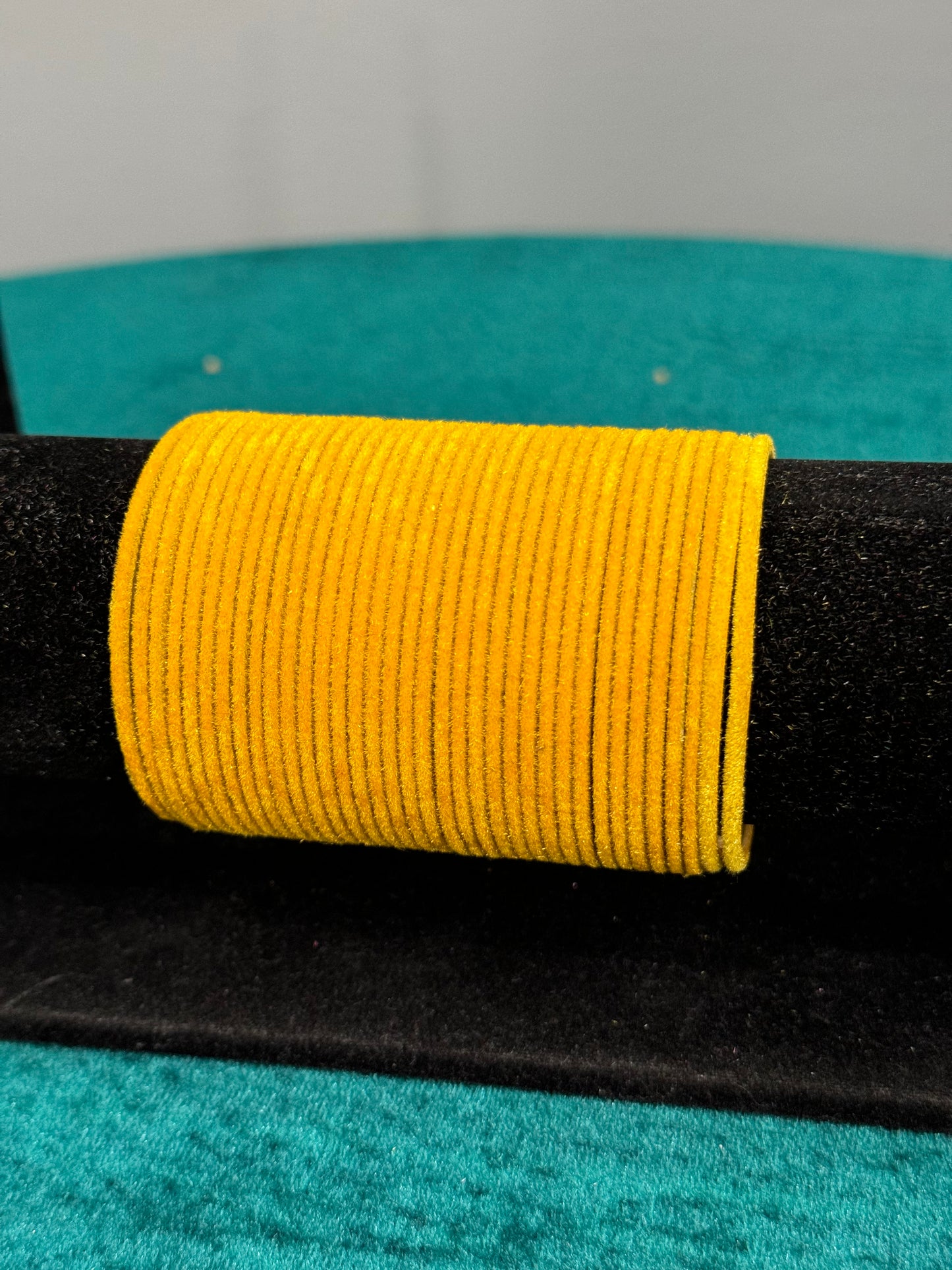 Sunflower Yellow Plain Velvet Bangles