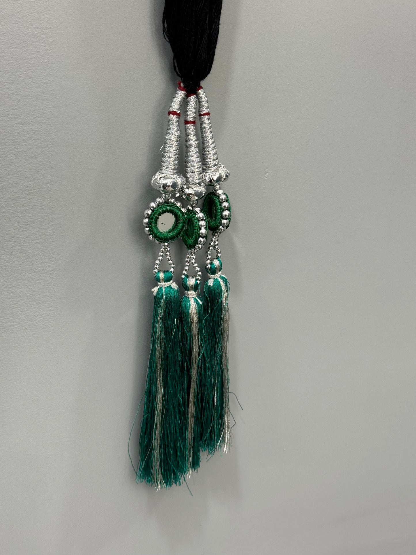 Small Silver and Dark Green Mirror Prandi