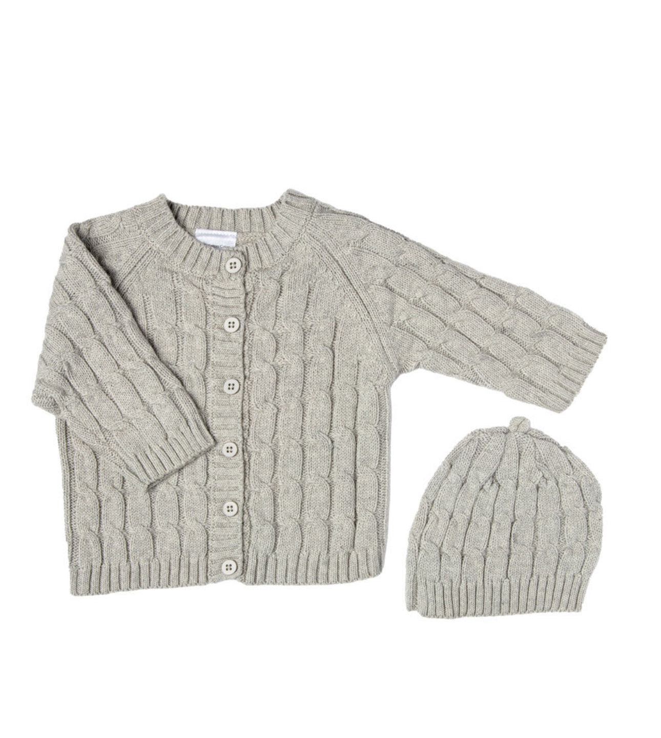 Grey 2 Piece Knitted Gift Set