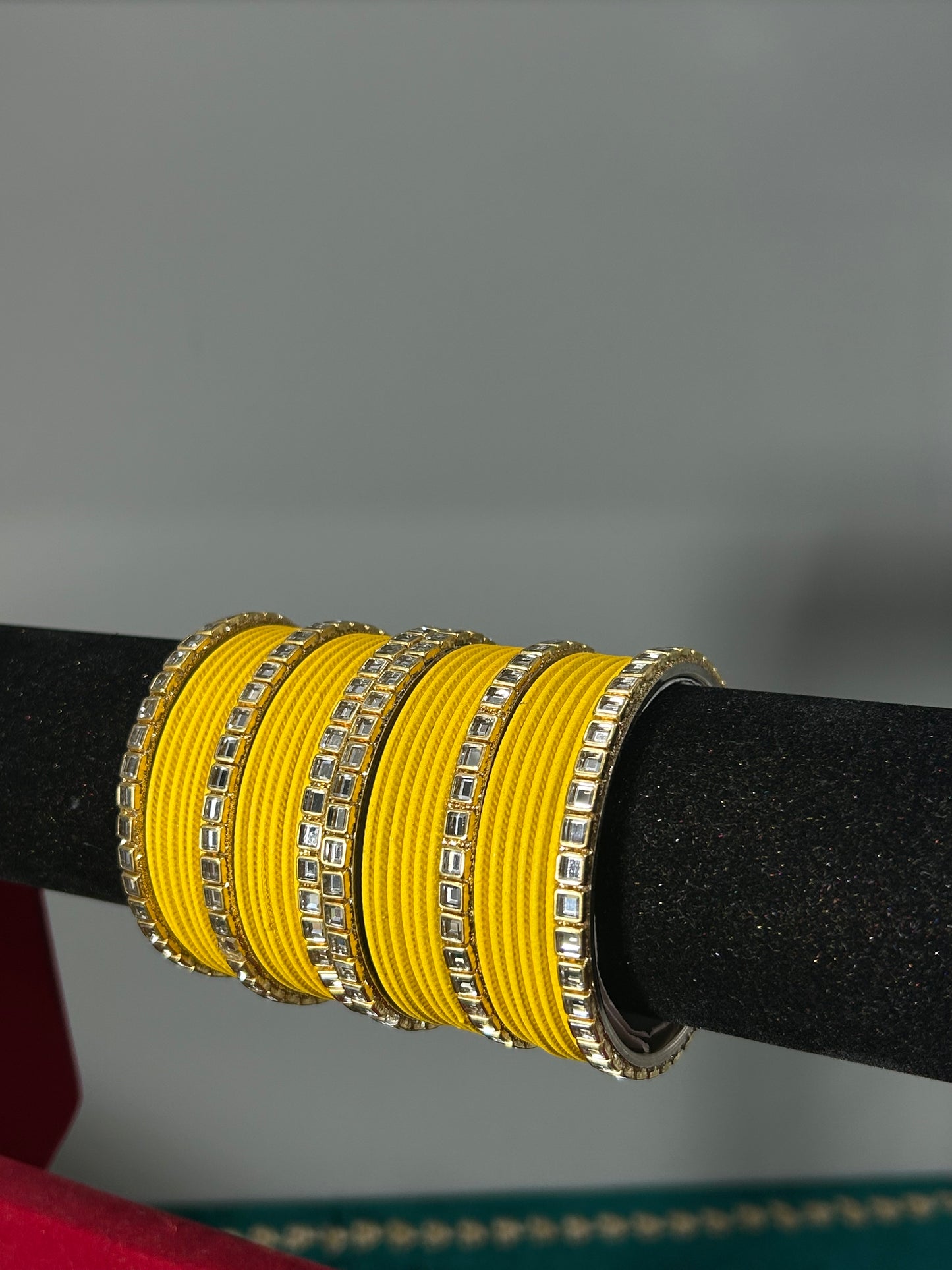 Yellow Mirror Bangles