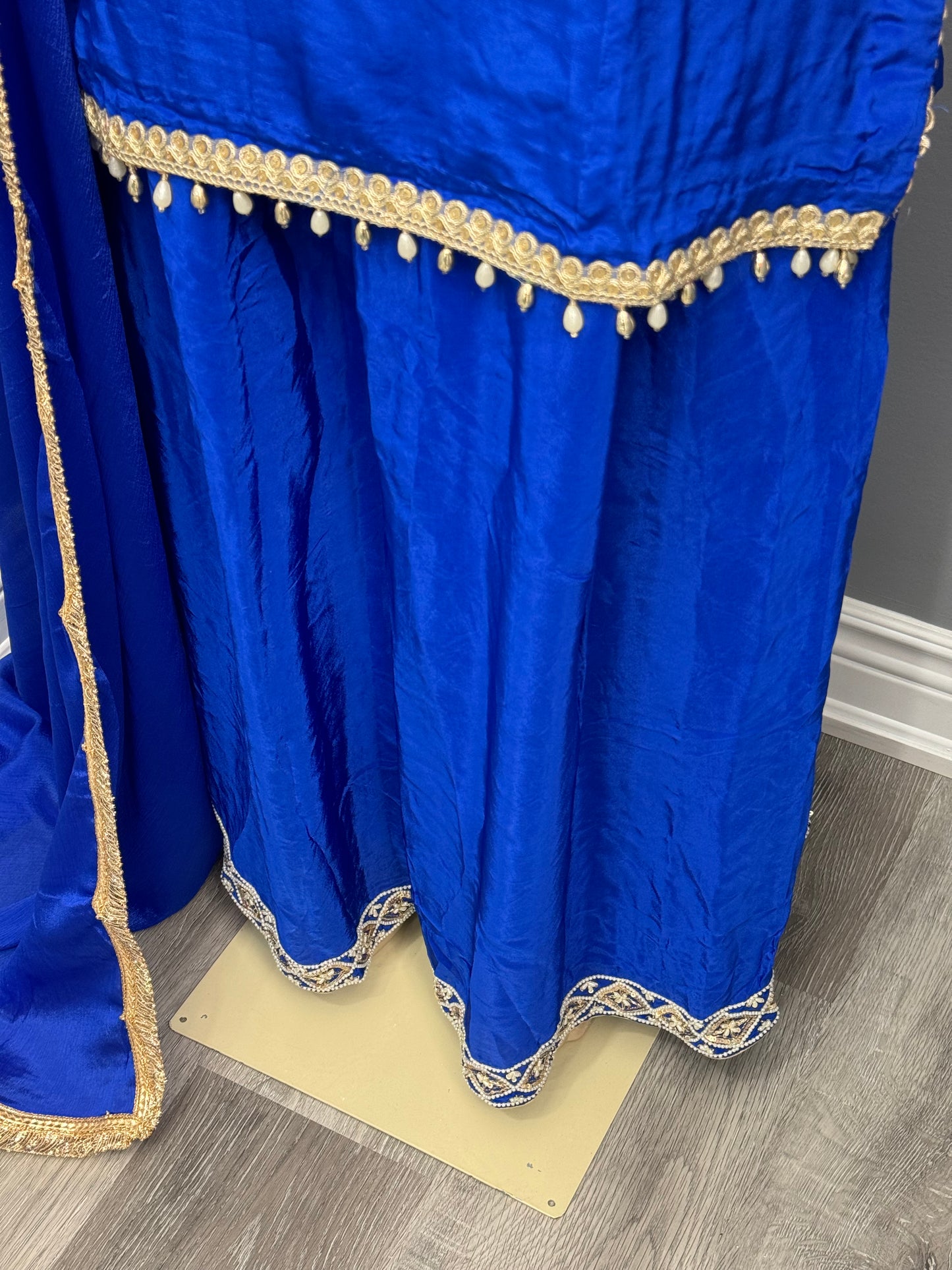 Handwork Royal Blue Sharara Suit
