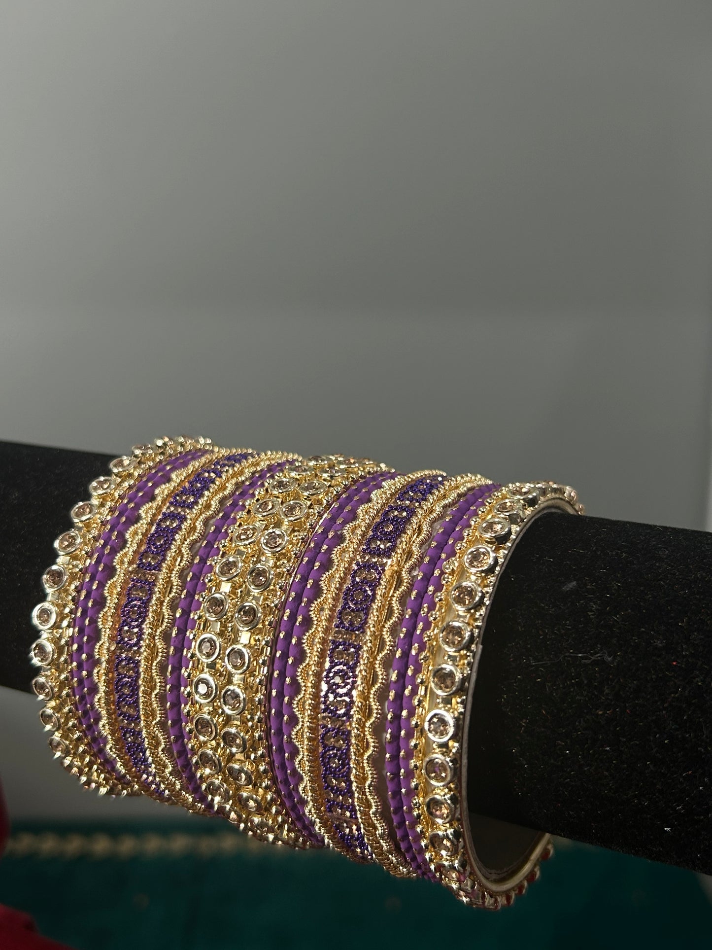 Purple Gold Noor Bangles