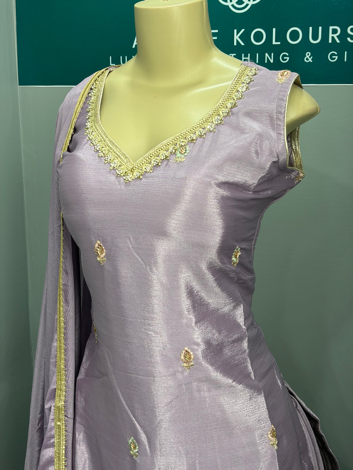 Lavender Readymade Sharara Suit AK6974-2426