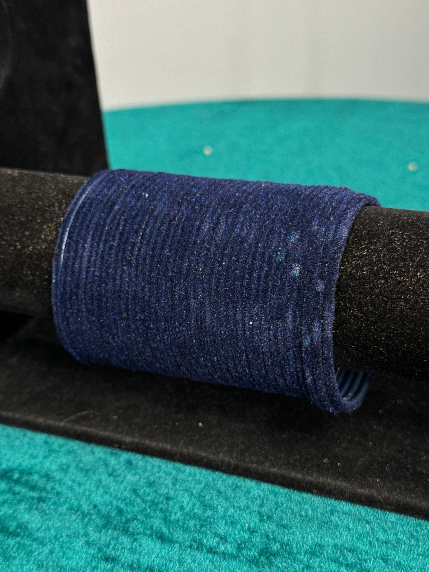 Navy Plain Velvet Bangles