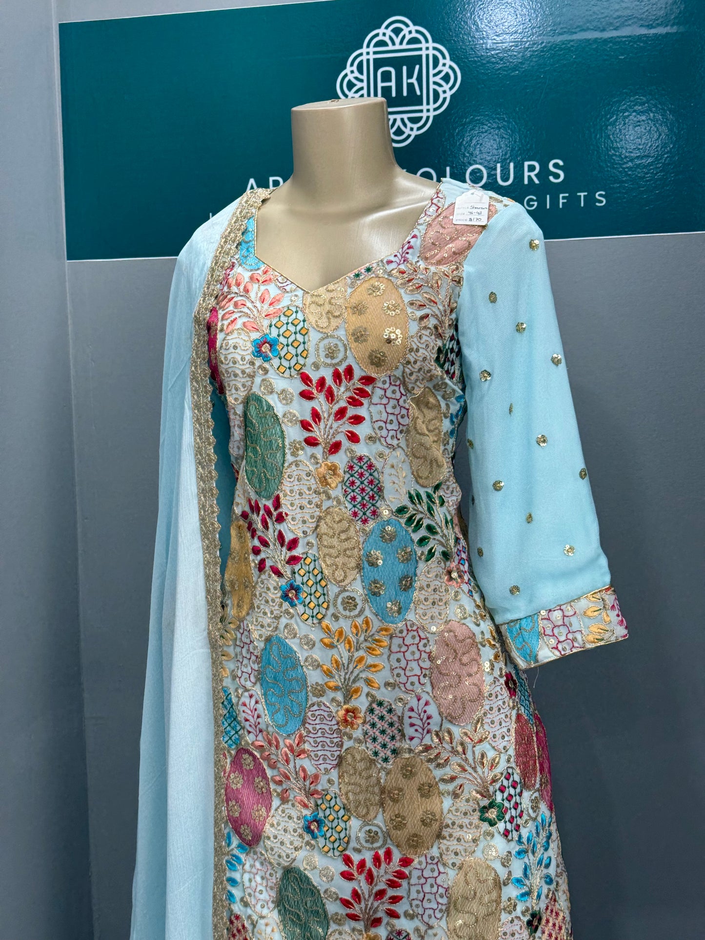 Coding Work Sharara Suit