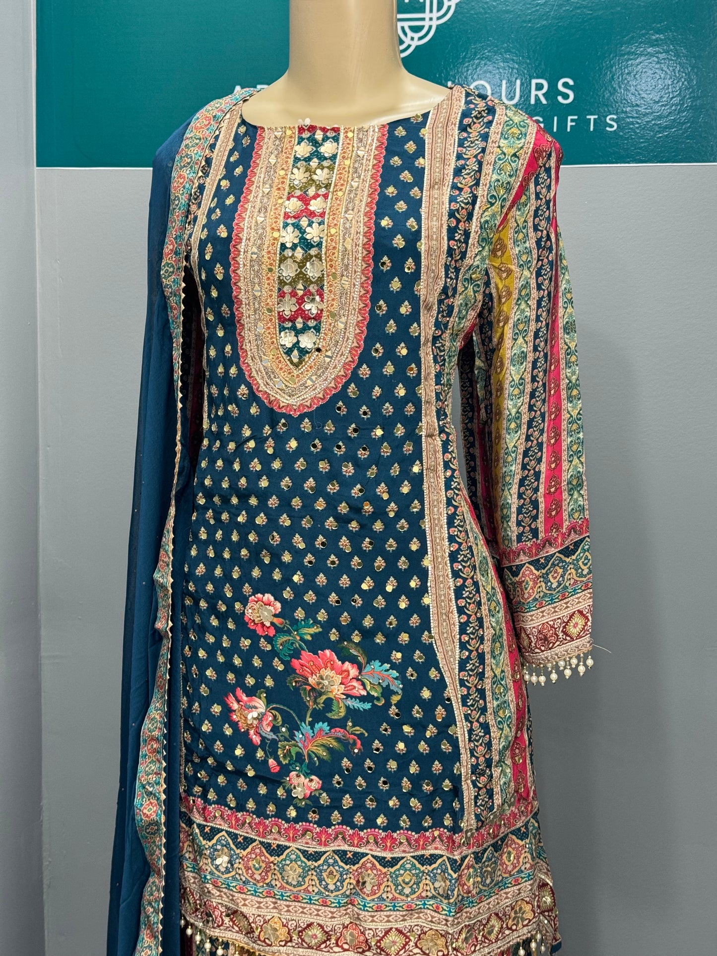 Readymade Crepe Plazo Suit- AK2428-02