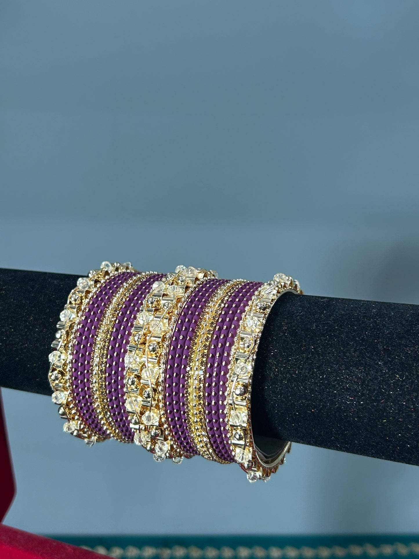 Purple Golden Grace Bangles