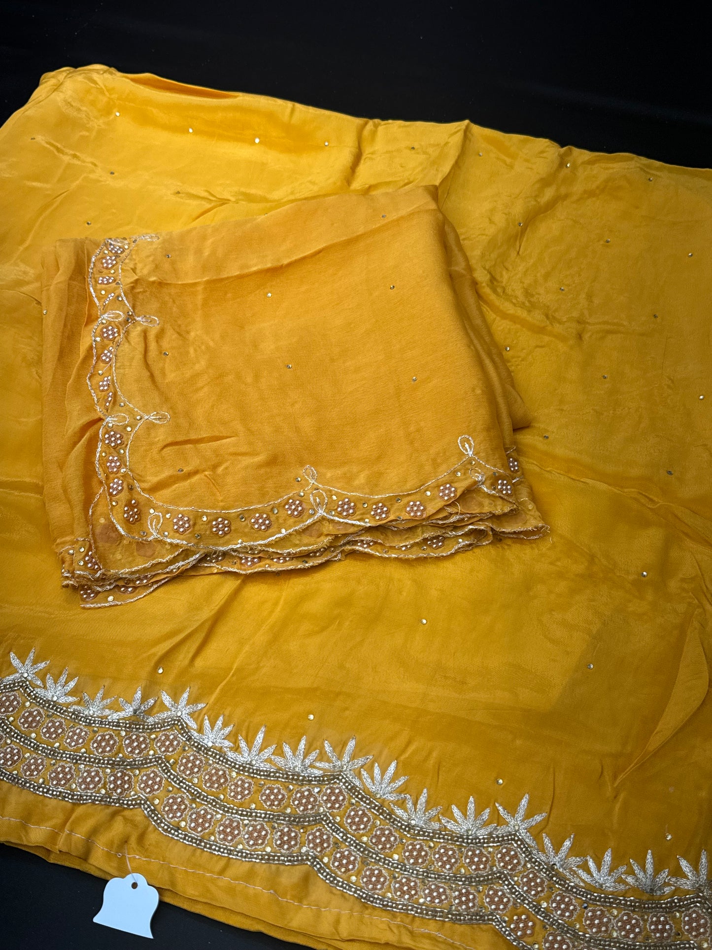 Sunflower Elegance Pure Unstitched Suit