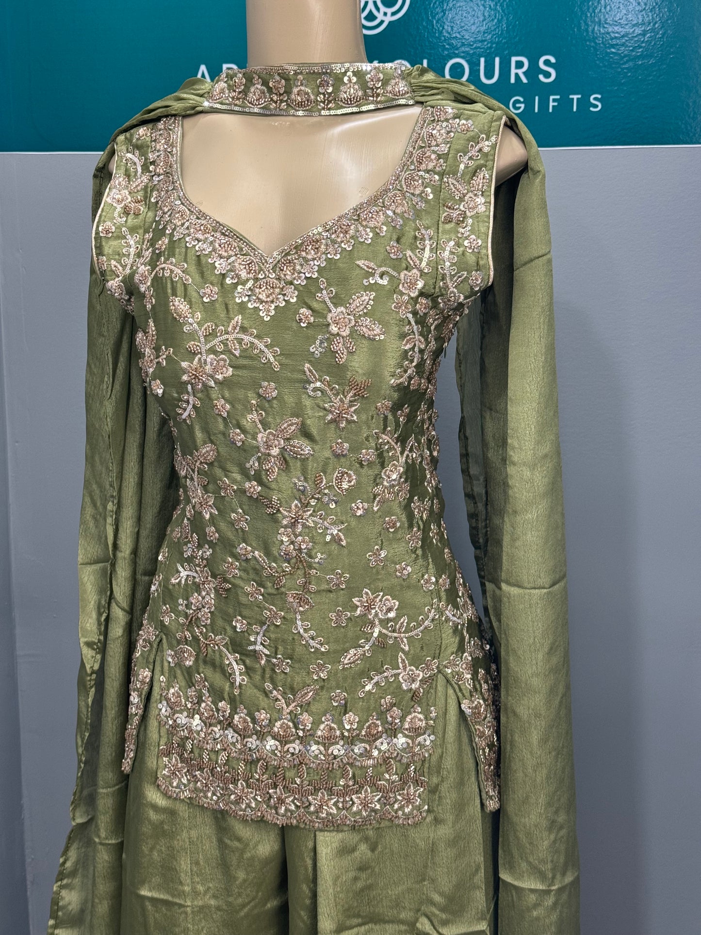 Readymade Short Kurti Sharara Suit- AK5758-1226