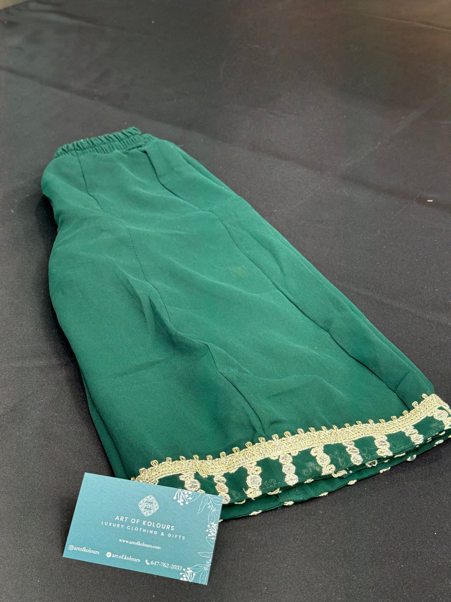 Roop Kids Sharara Suit Bottle Green