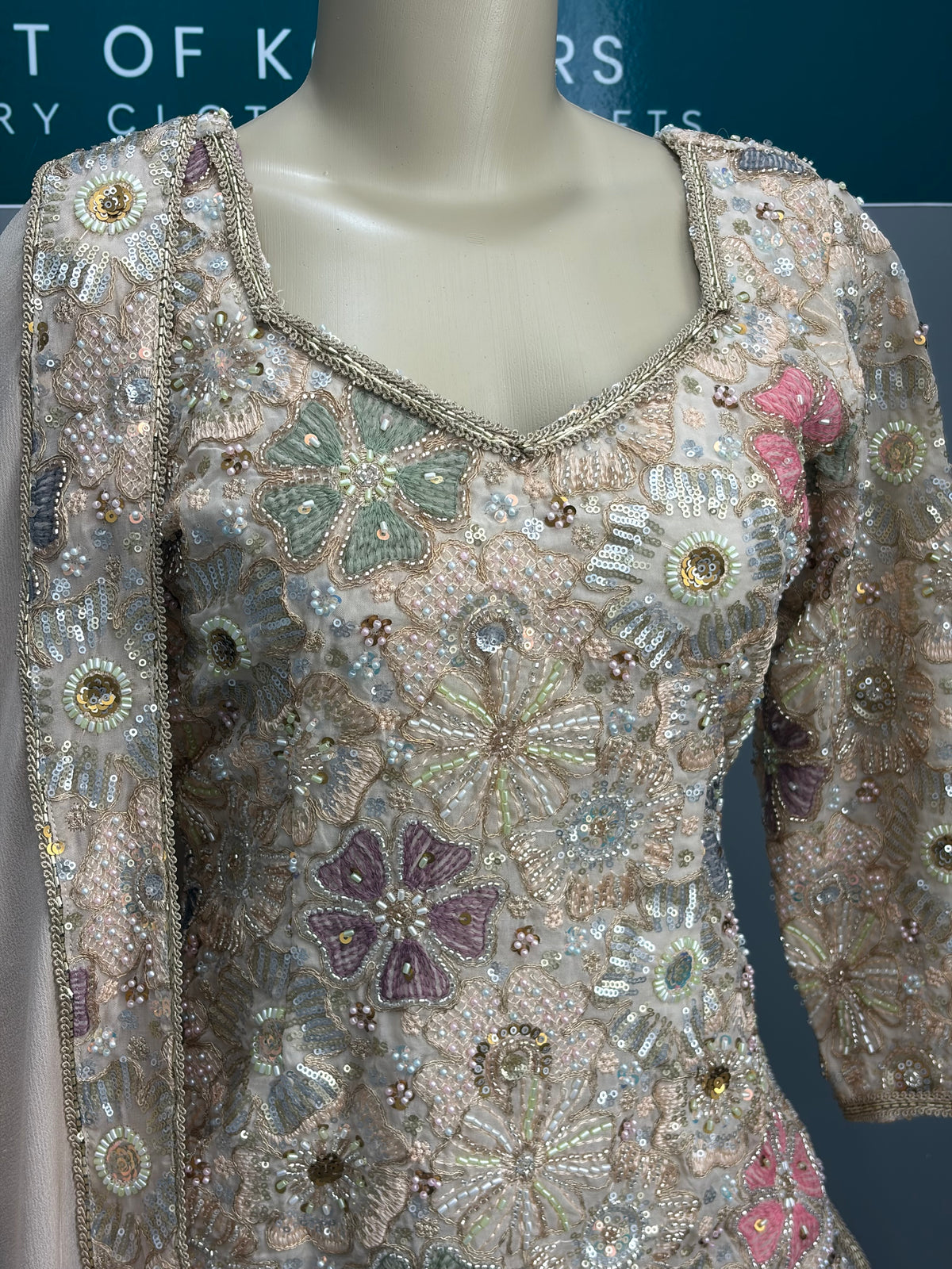 Short Kurti Beaded Lehenga- AK7576-26