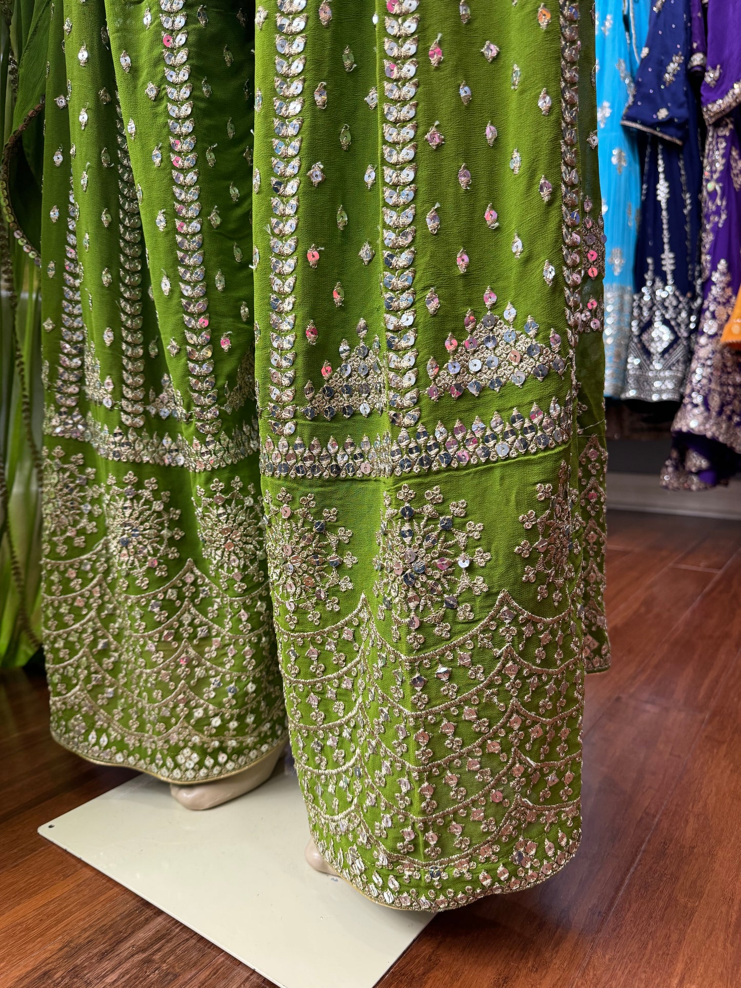 Mendhi Party Wear Gharara Suit