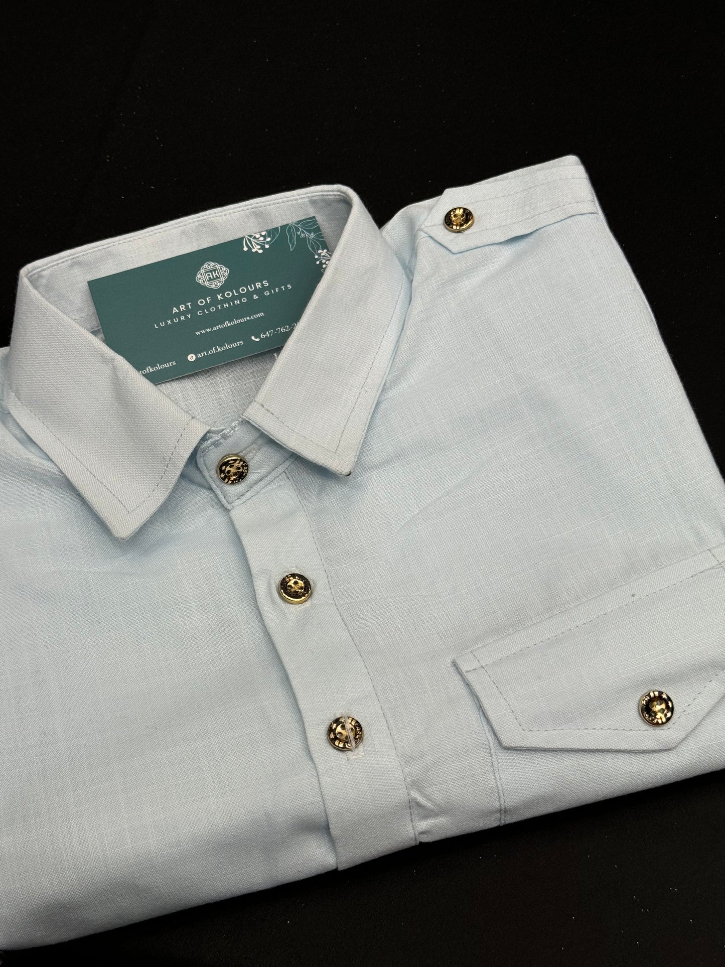 Diljit Boys Kurta Pajama- Baby Blue