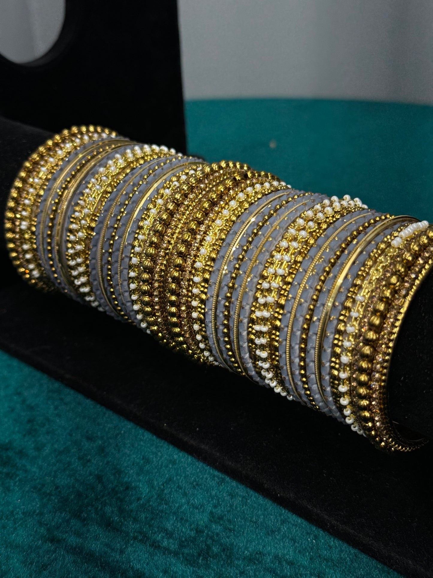 Gey Designer Work Bangles