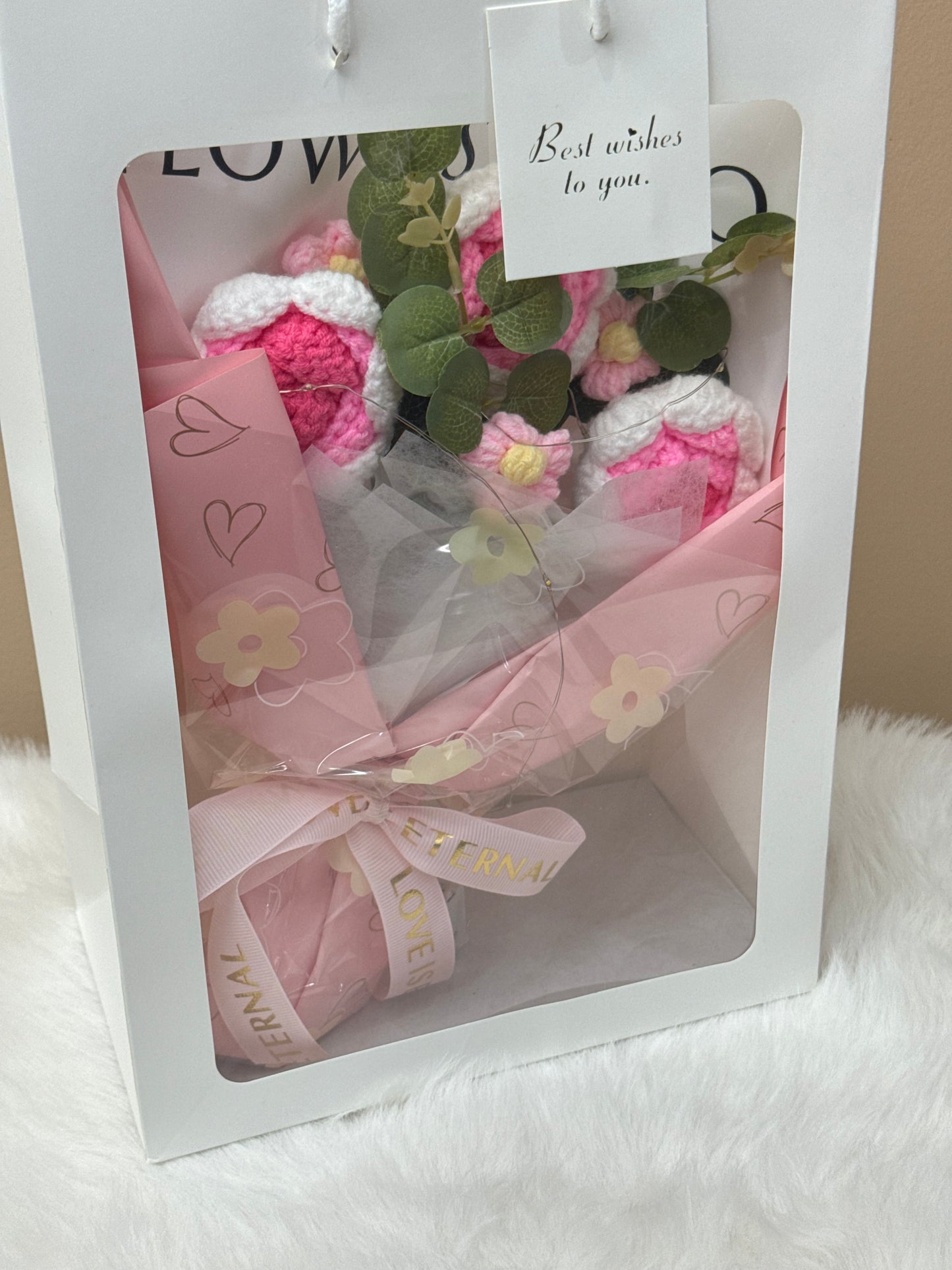 Crochet Flower Bouquets Pink V2