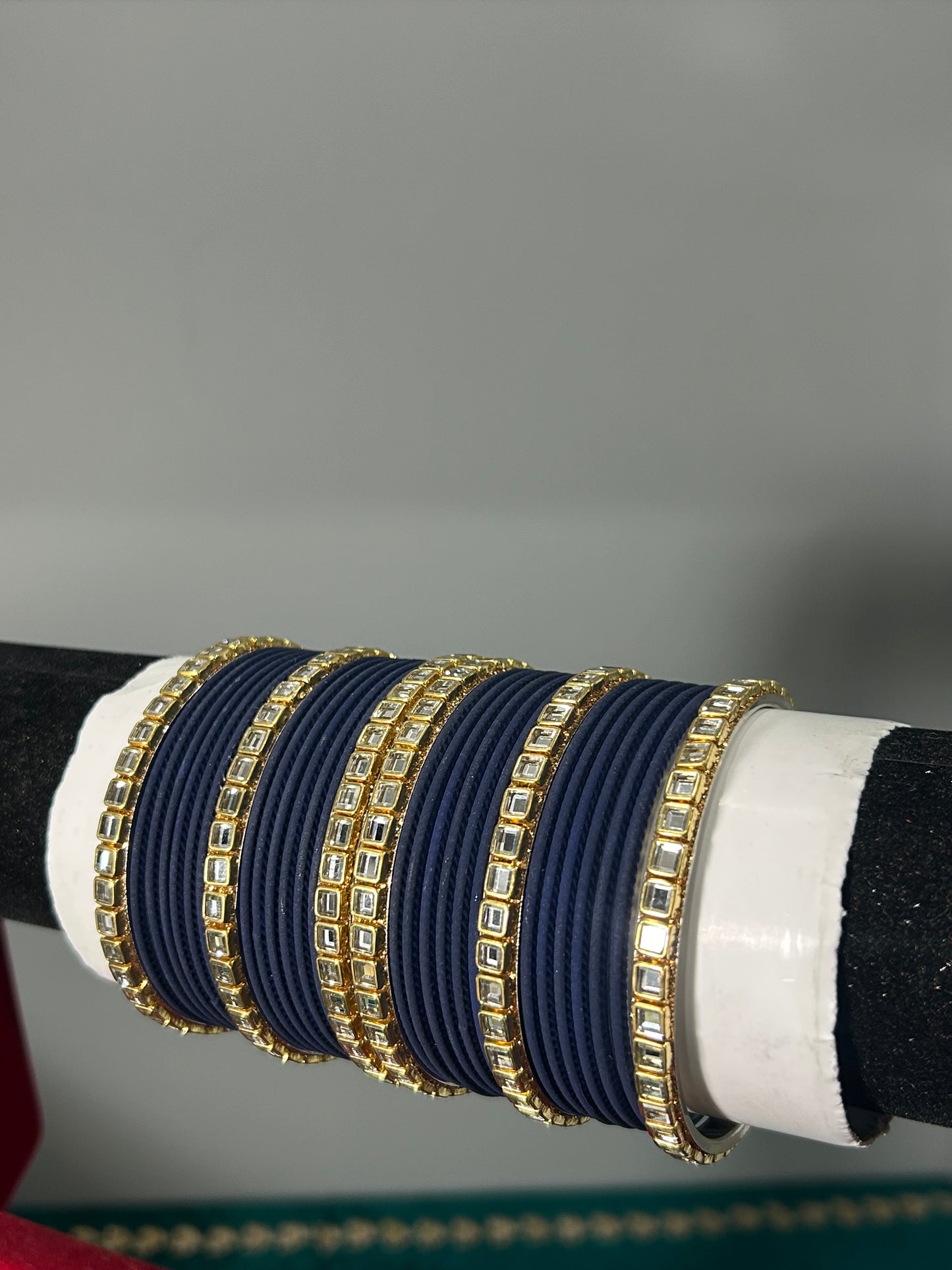Navy Mirror Bangles